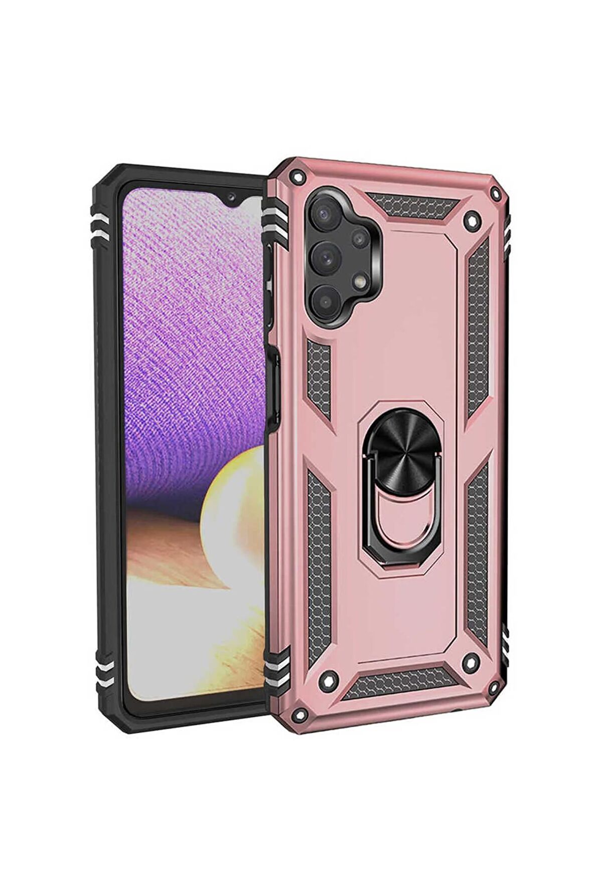 Samsung Galaxy A13 4G Kılıf Yüzüklü Standli Tank Kapak