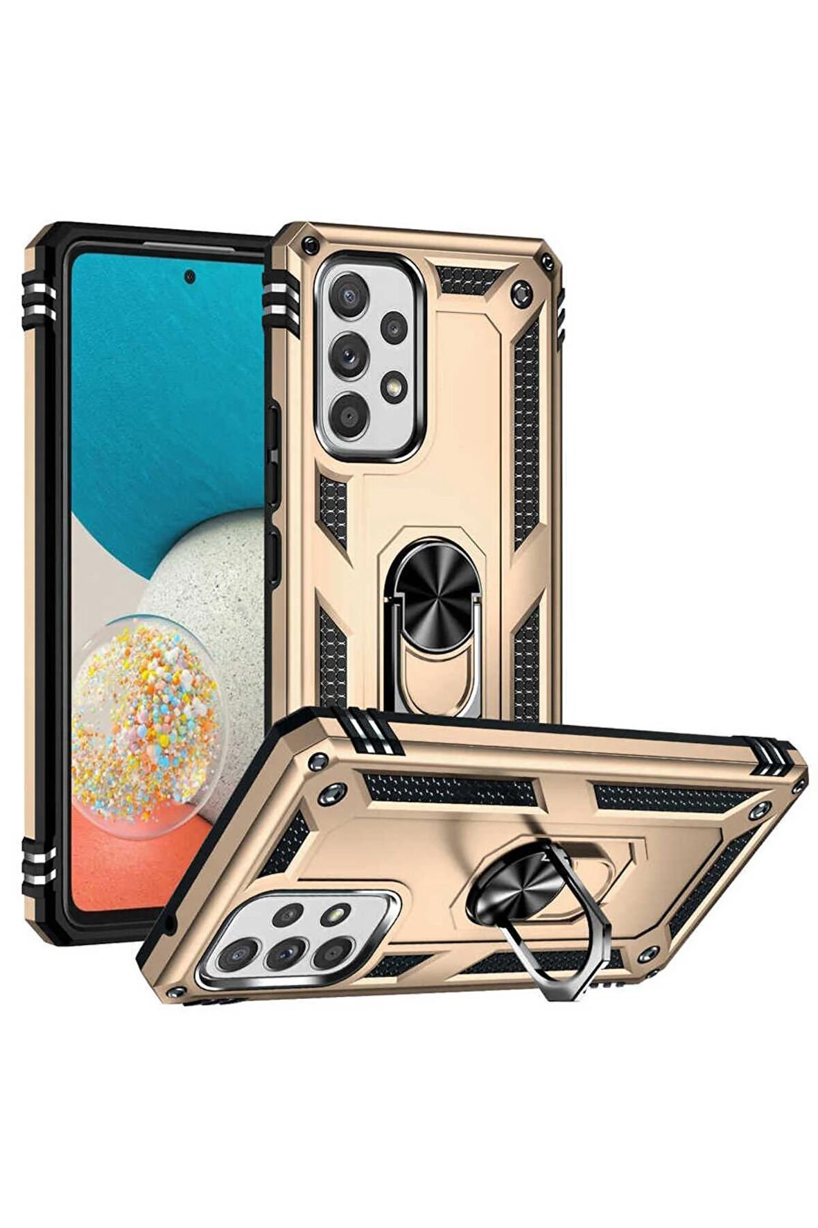 Samsung Galaxy A53 5G Kılıf Yüzüklü Standli Tank Kapak