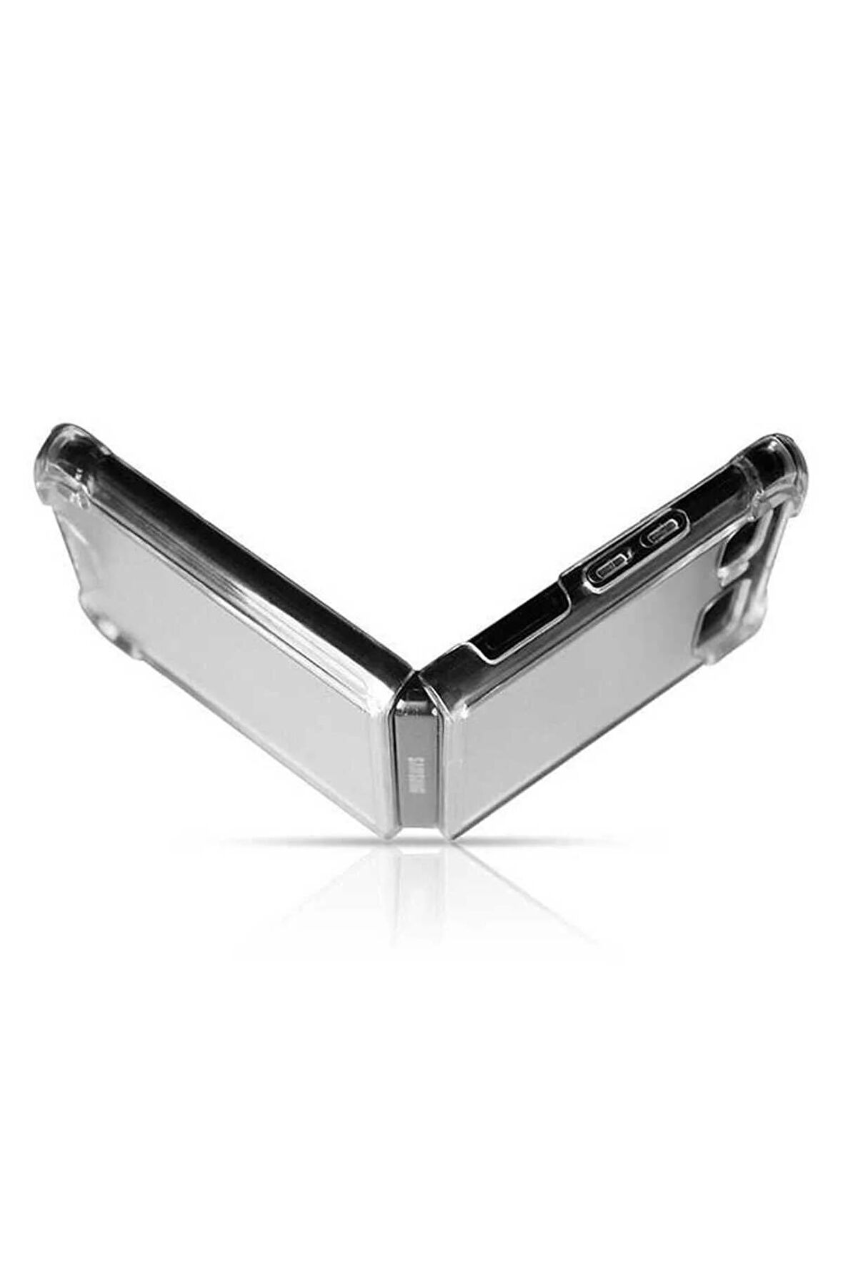 Samsung Galaxy Z Flip 4 Kılıf Anti Şok Köşe Korumalı Şeffaf Silikon