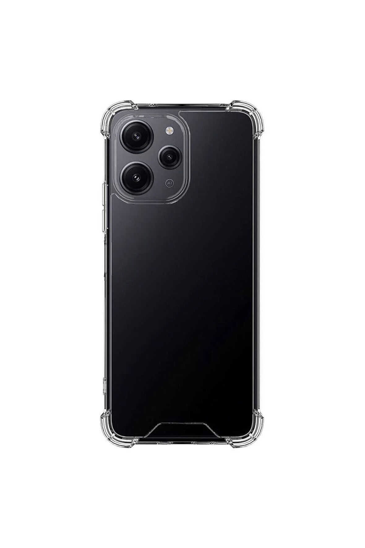 Xiaomi Redmi 12 Kılıf Anti Şok Köşe Korumalı Şeffaf Silikon