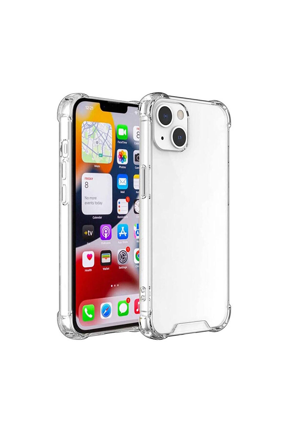 Apple iPhone 15 Plus Kılıf Anti Şok Köşe Korumalı Şeffaf Silikon