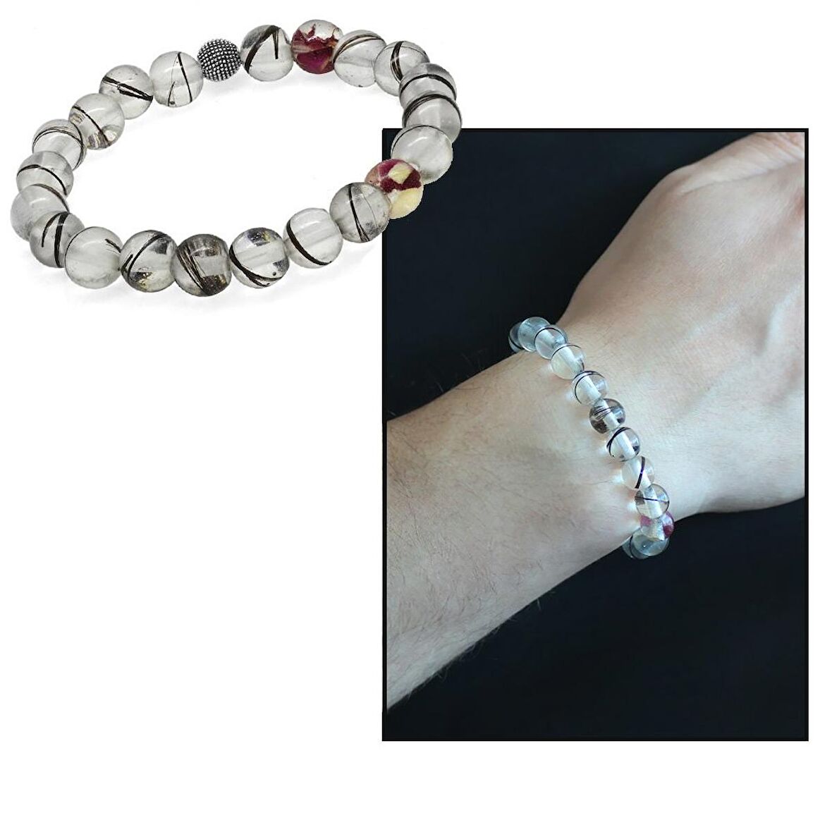 Kişiye Özel Saç Teli İçerir Erkek Bileklik