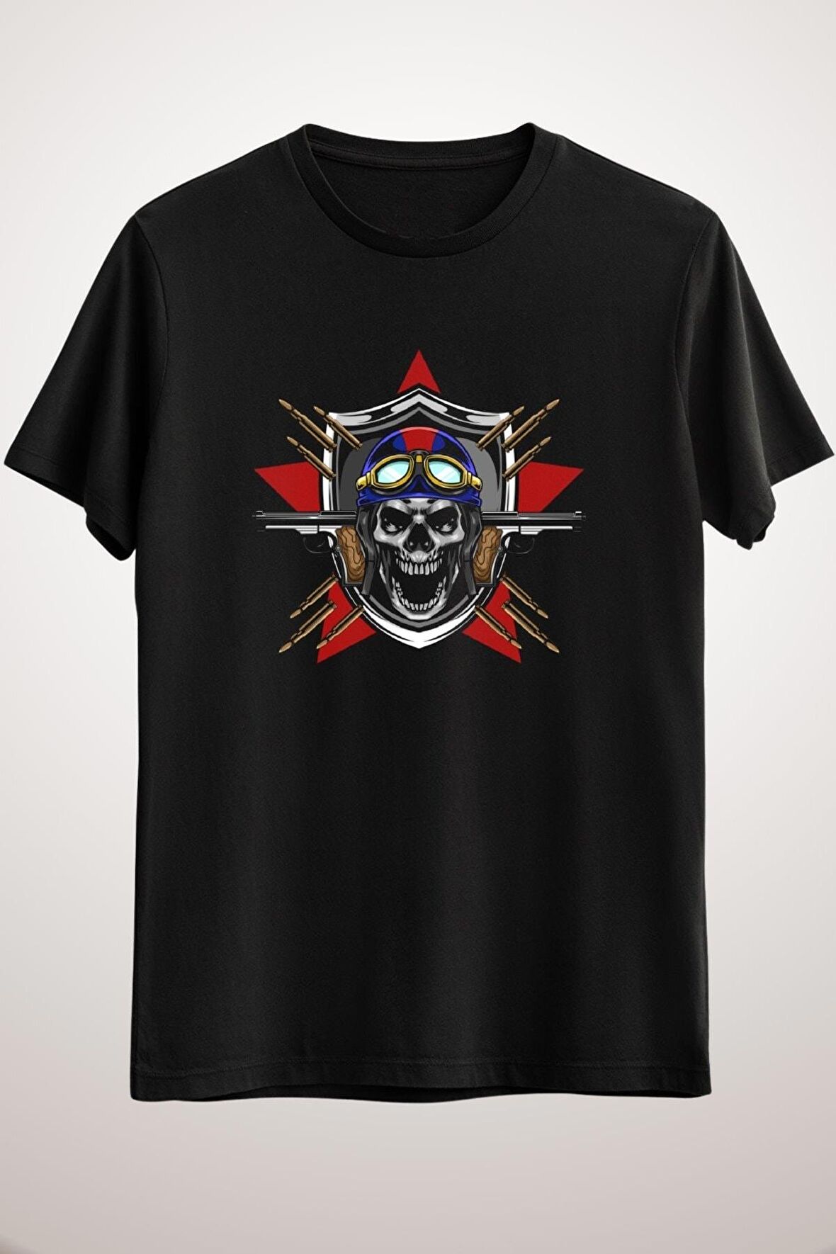Erkek Siyah Skull Pilot 04