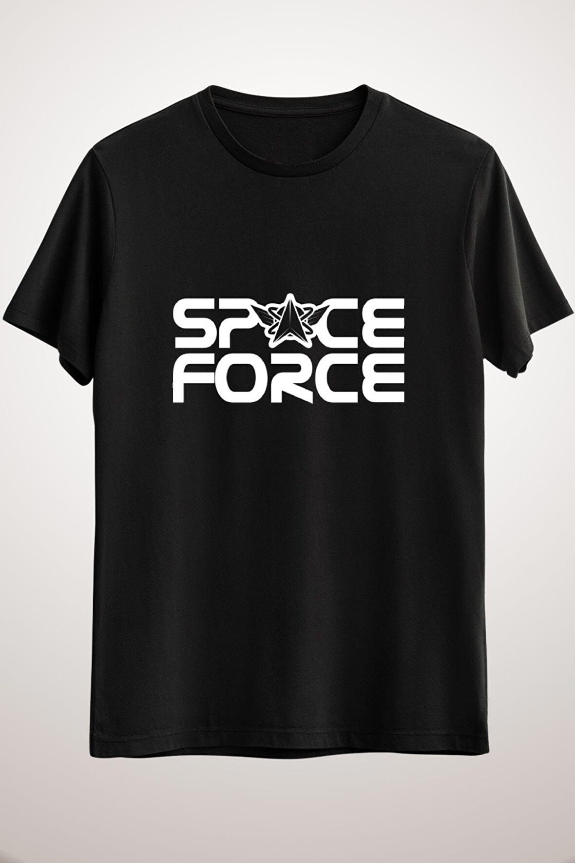 Erkek Siyah Space Force T-shirt