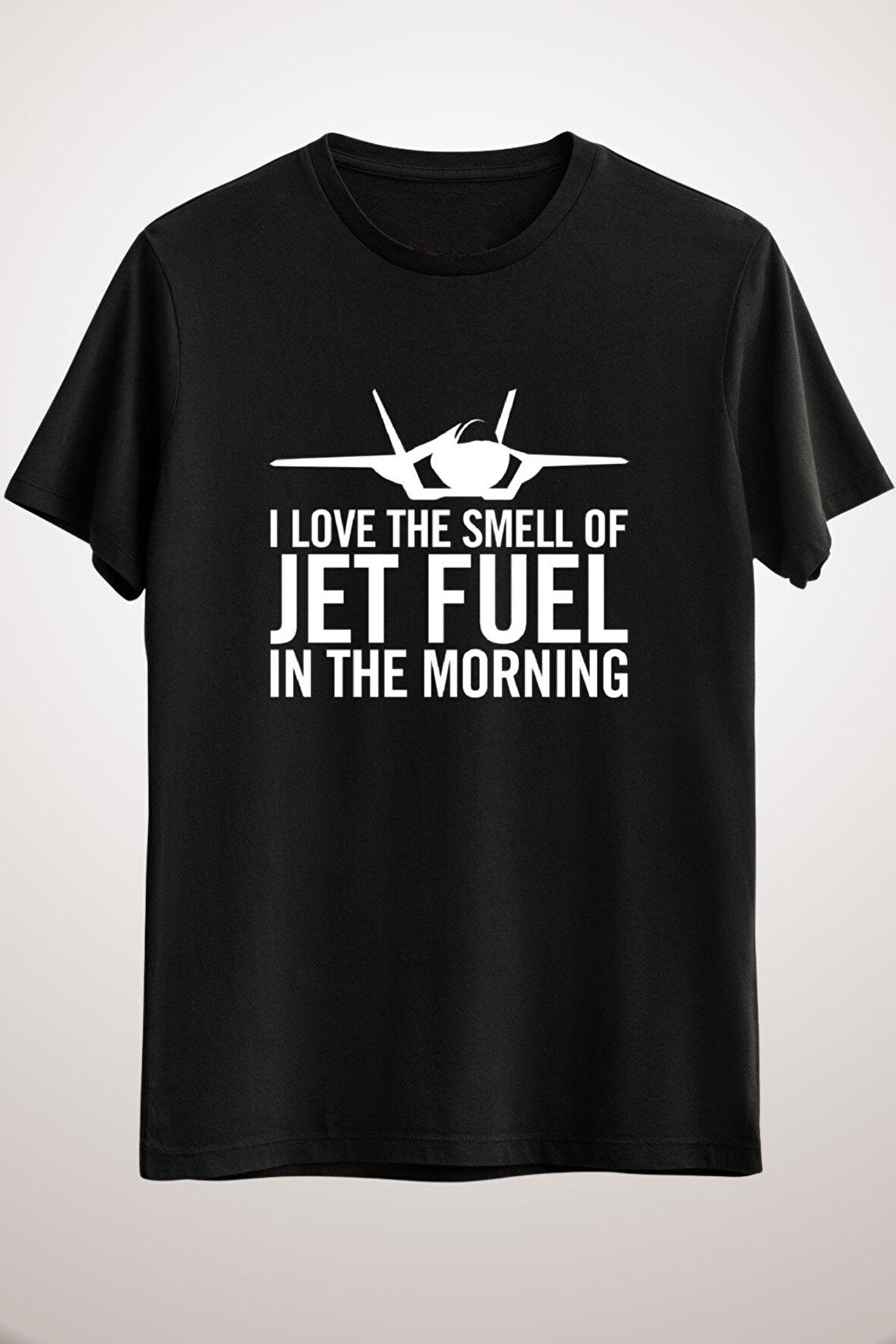 Erkek Siyah F-35 Lightning Iı "ı Love The Smell Of Jet Fuel In The Morning"