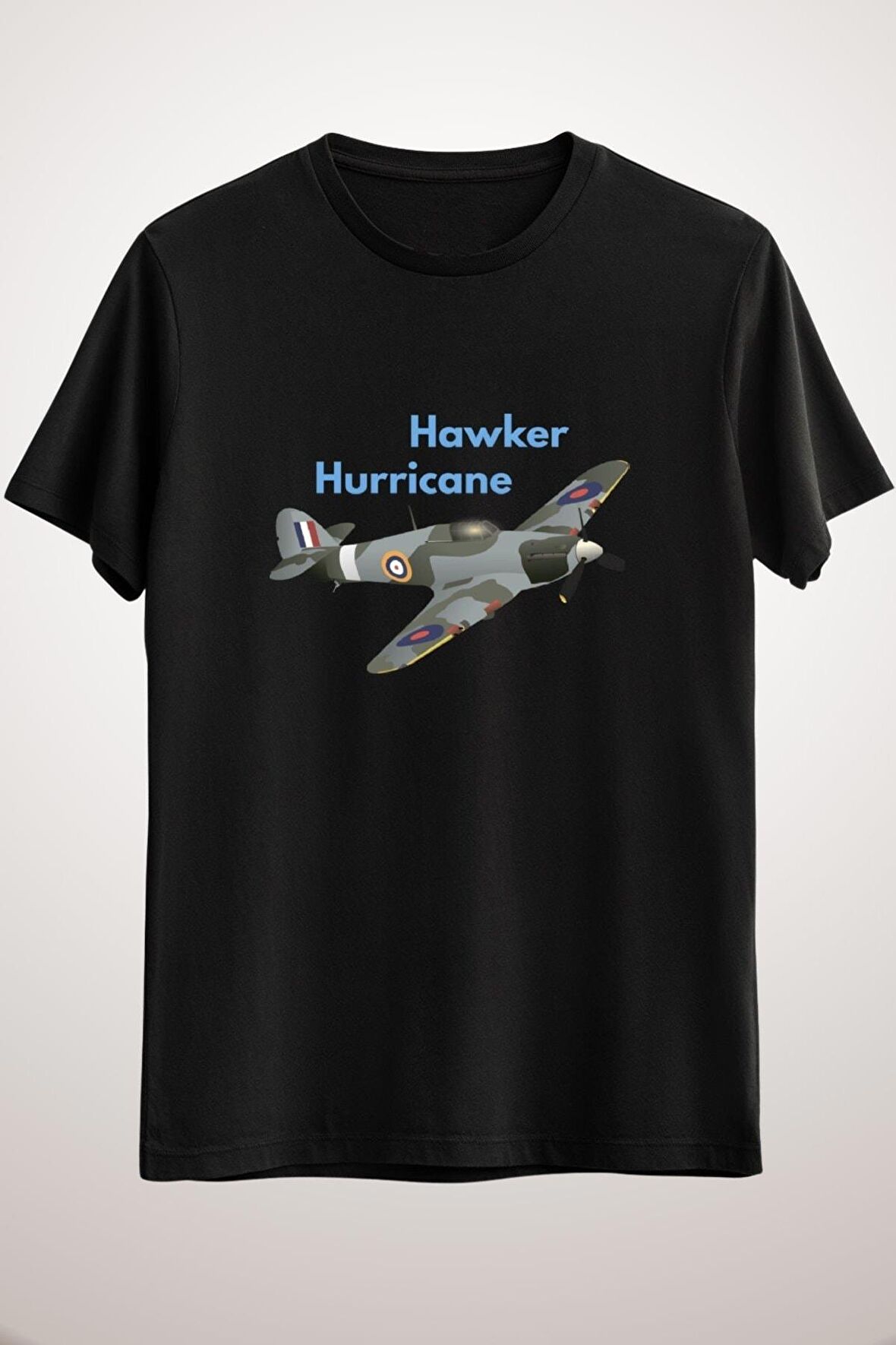 Erkek Siyah Hawker Hurricane Fighter Aircraft
