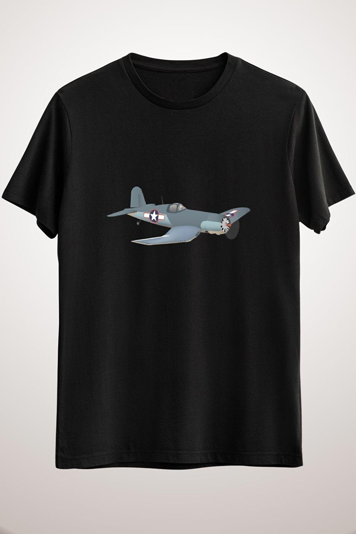 Erkek Siyah Corsair Wwıı Airplane