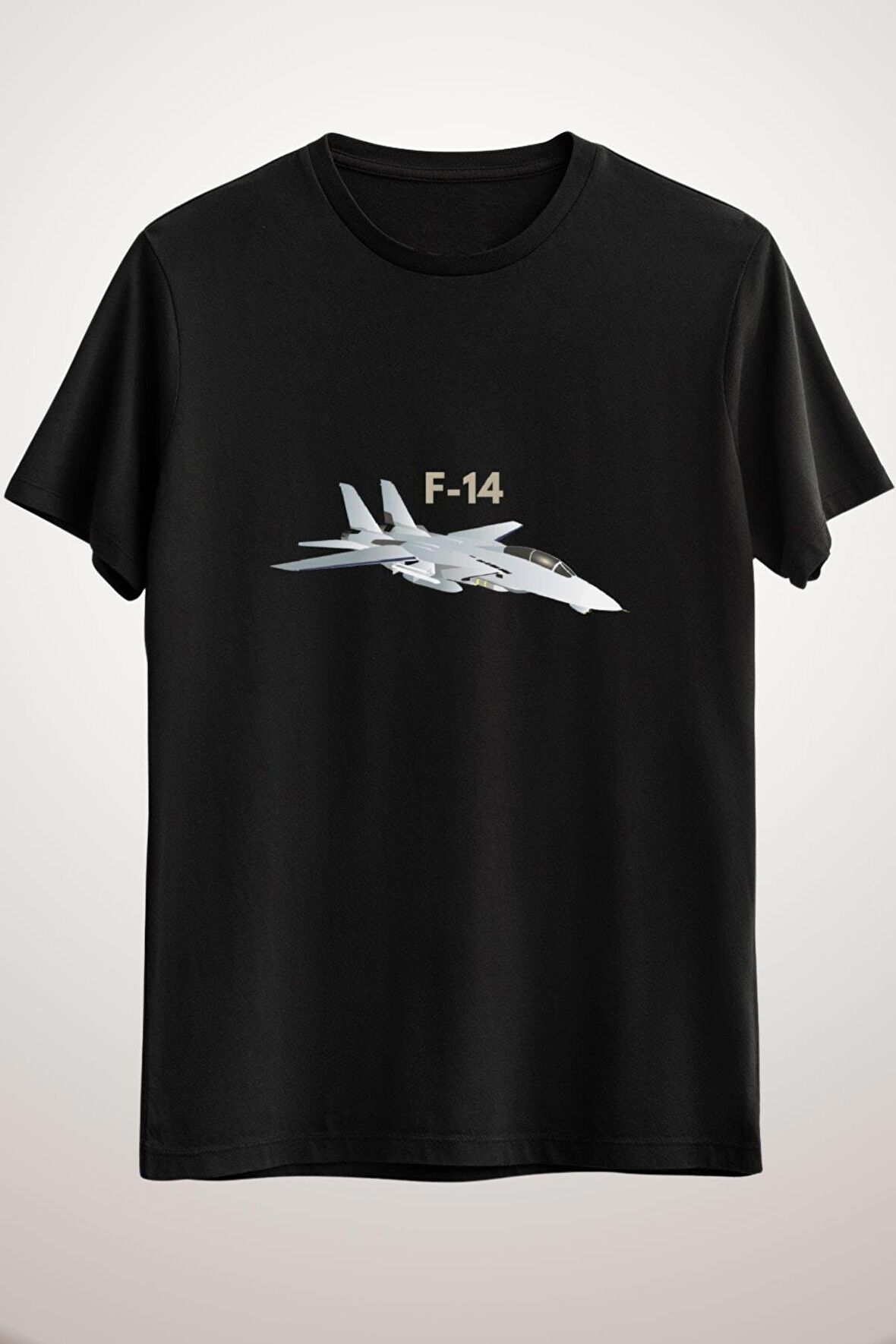 Erkek Siyah American F-14 Jet Fighter