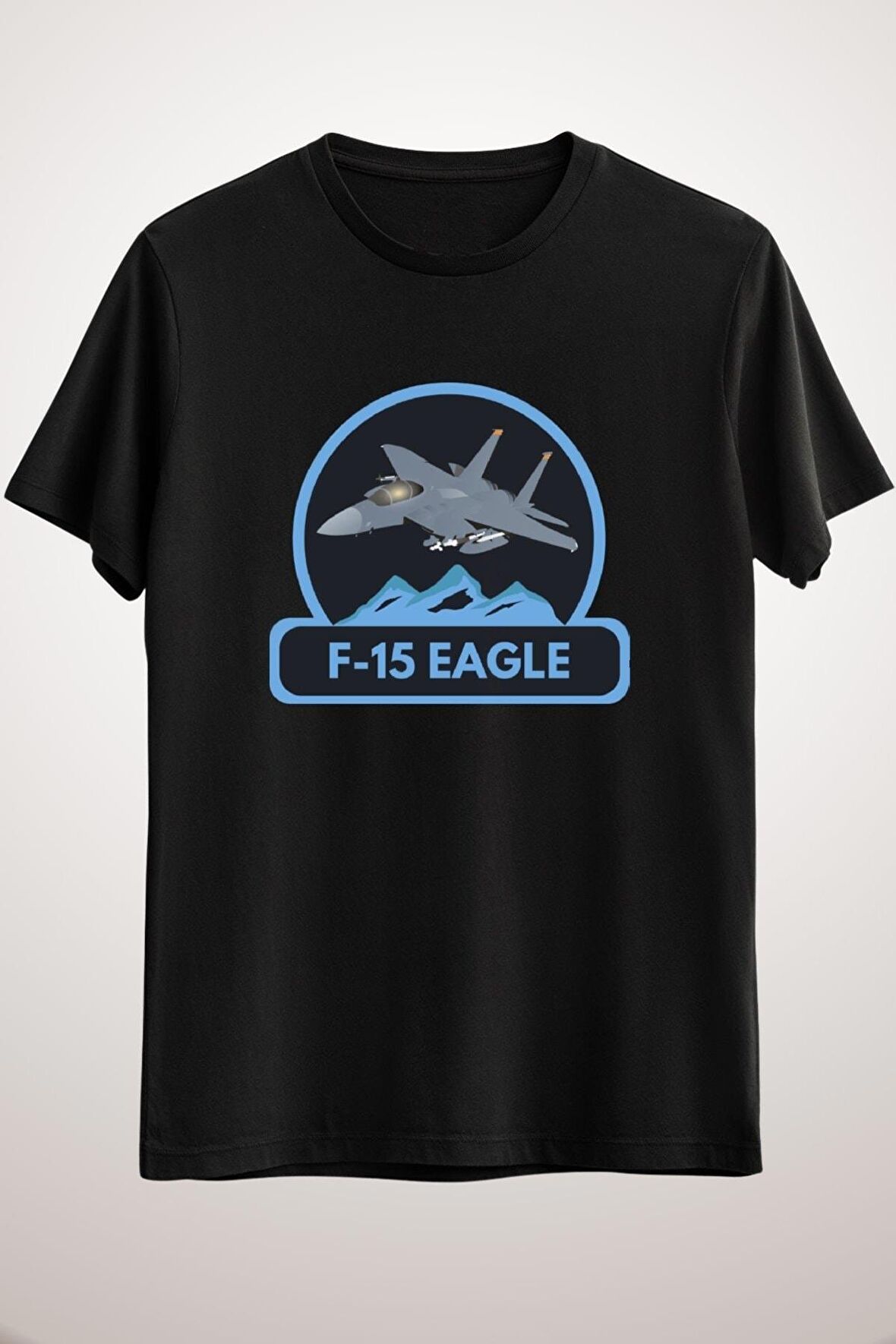 Erkek Siyah American F-15 Eagle Jet Fighter