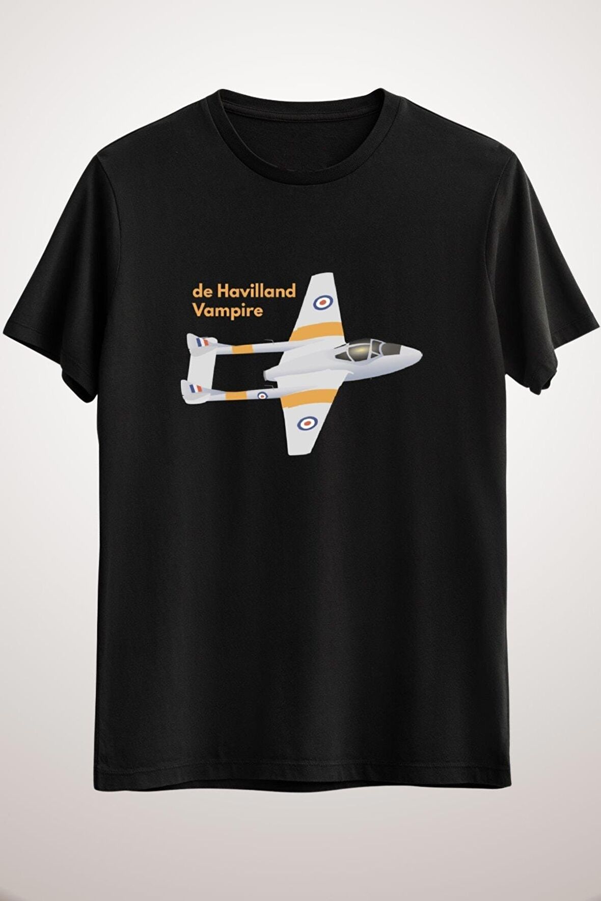 Erkek Siyah De Havilland Vampire British Ww2 Airplane