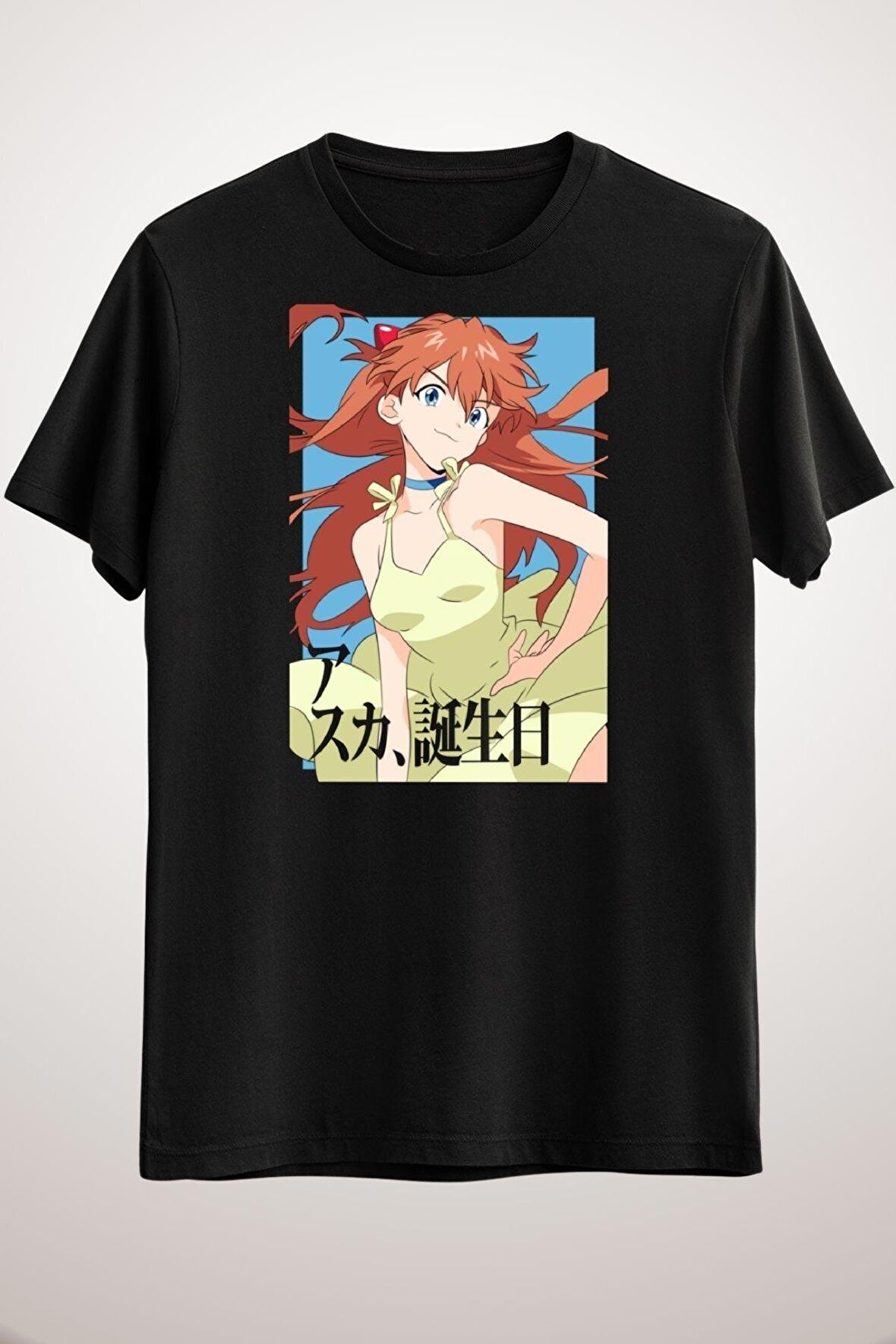 Erkek Siyah Asuka Langley Soryu - Neon Genesis Evangelion