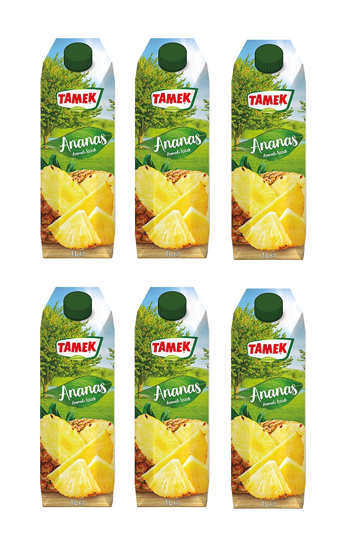 Tamek Ananas Nektarı 1 Lt X 6 Adet