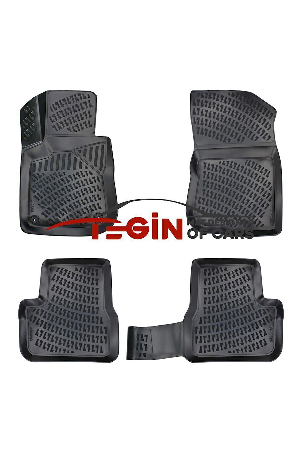 Citroen C3 2002-2009 3D Havuzlu Paspas Siyah