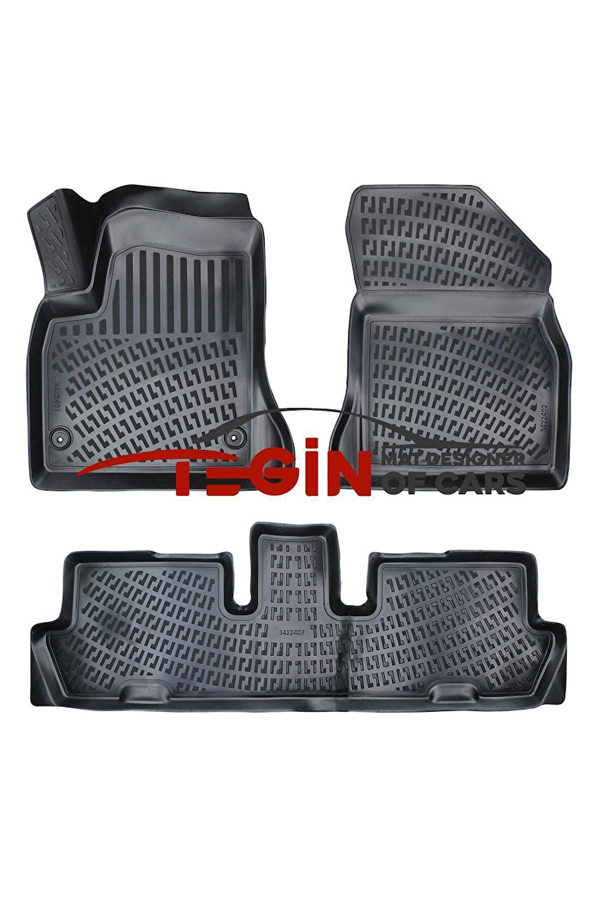 Citroen C4 Grand Picasso 7 Koltuk 2006-2013 3D Havuzlu Paspas Siyah