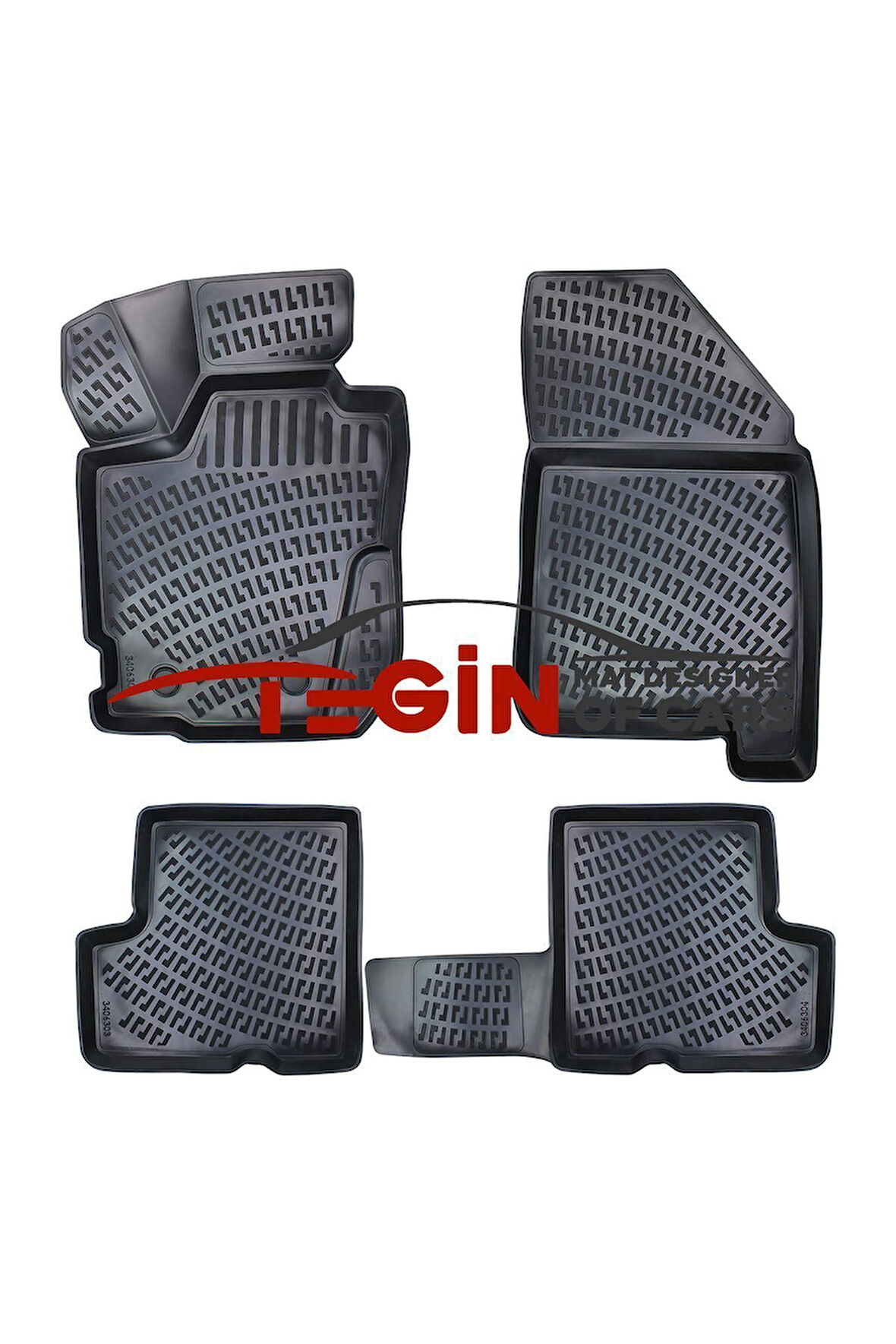 Dacia Duster 4x4 2018-2022 3D Havuzlu Paspas Siyah