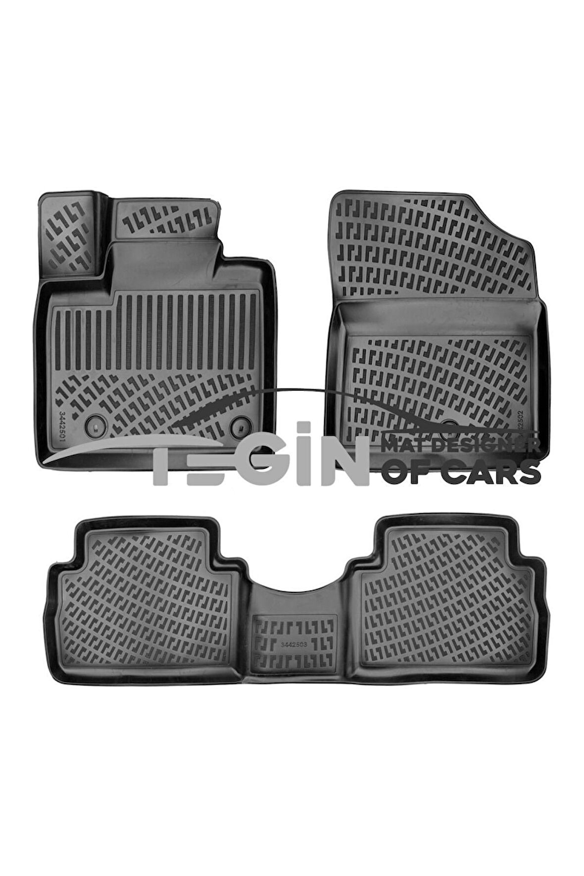 Hyundai SantaFe Hybrit 2021 3D Havuzlu Paspas Siyah