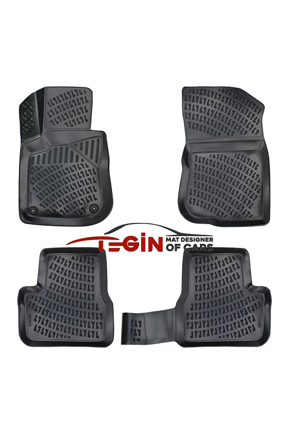 Peugeot 2008 3D Havuzlu Paspas 2019 Siyah