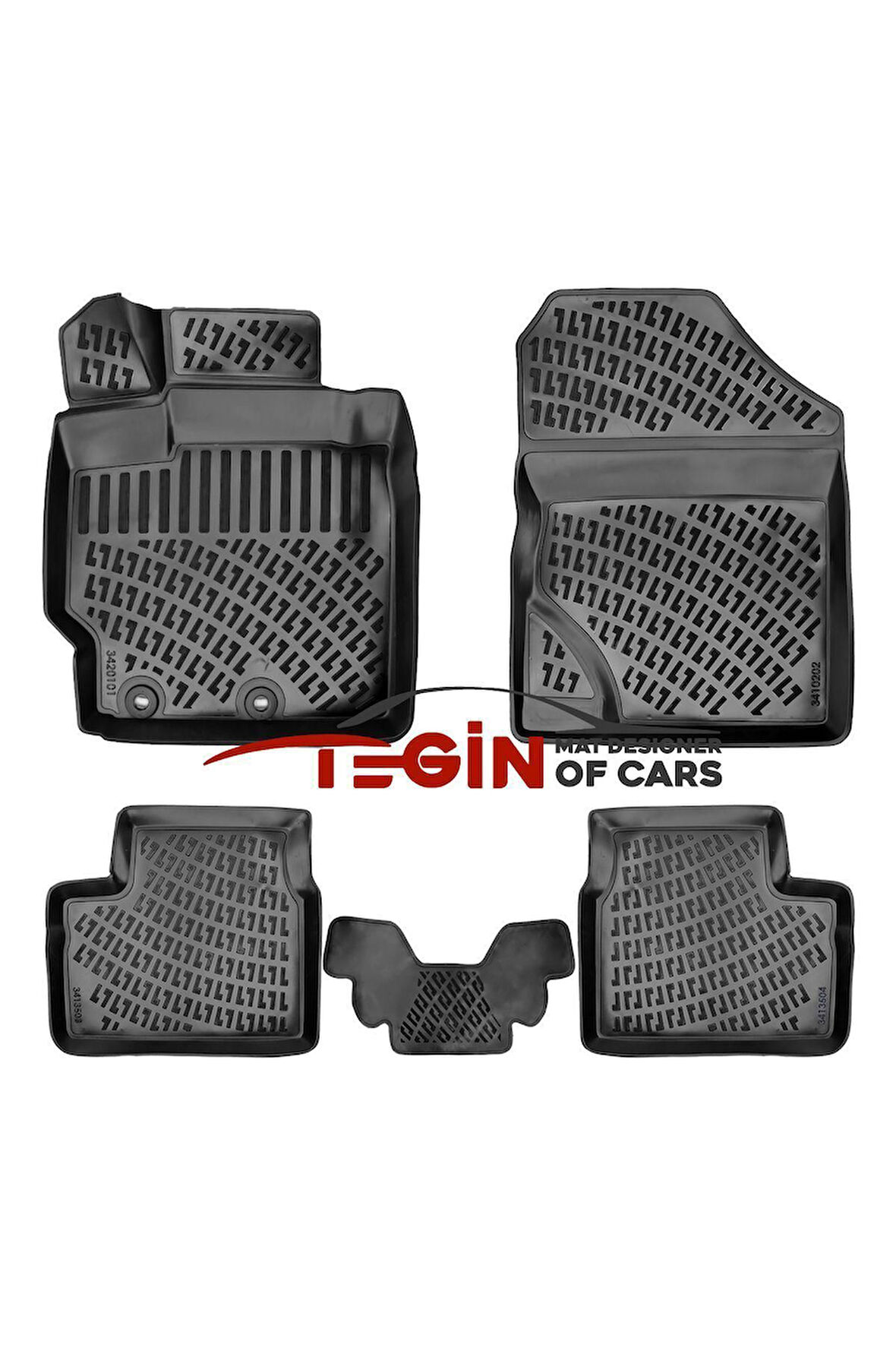 Toyota Yaris 3D Havuzlu Paspas 2005-2013 Siyah