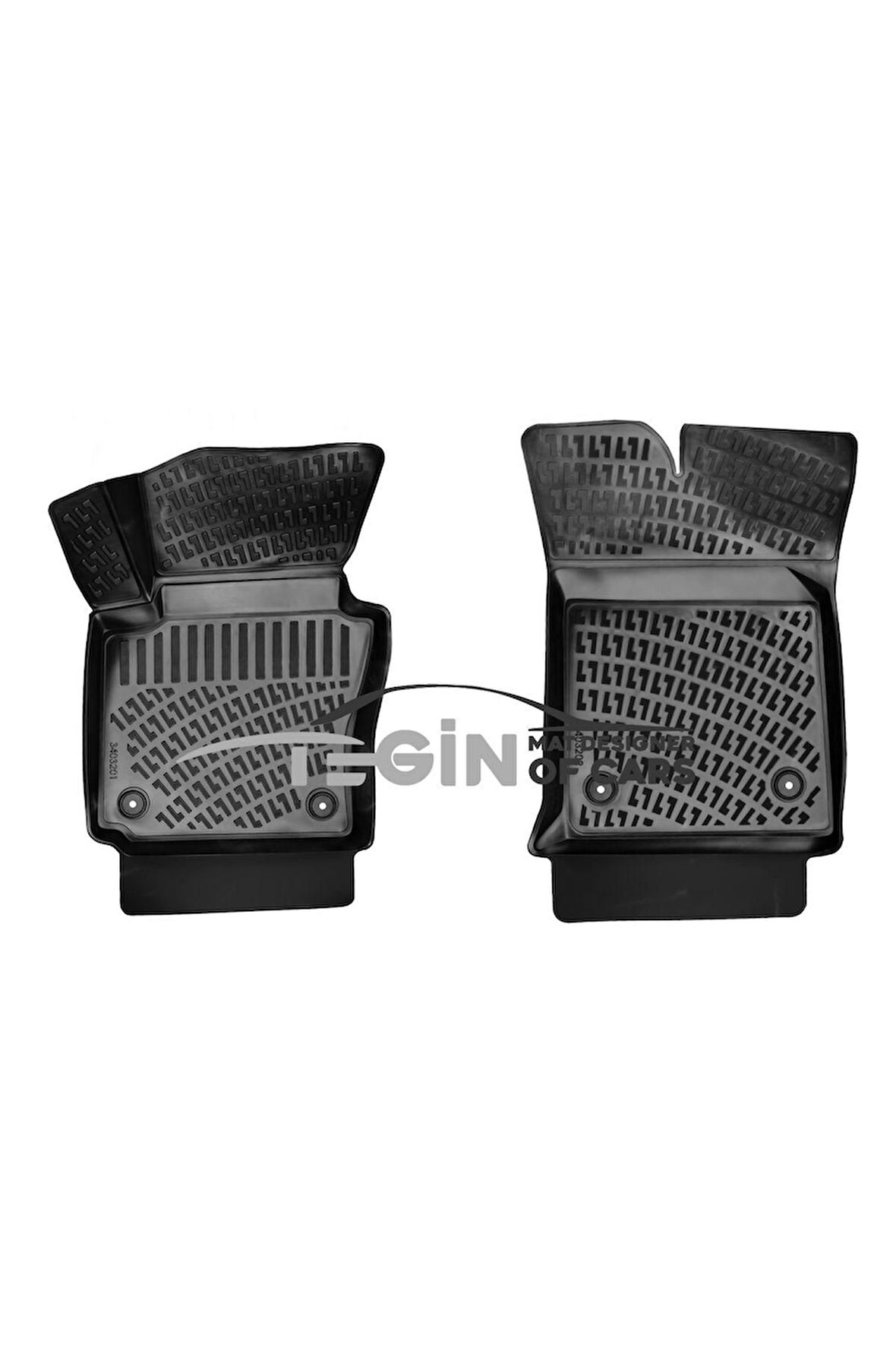 Volkswagen Caddy PANELVAN (2 Parça) 3D Havuzlu Paspas 2003-2010 Siyah