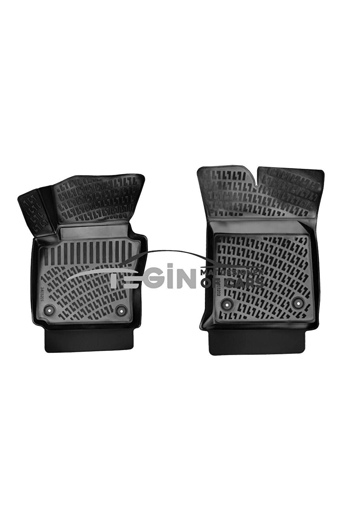 Volkswagen Caddy PANELVAN (2 Parça) 3D Havuzlu Paspas 2010-2015 Siyah