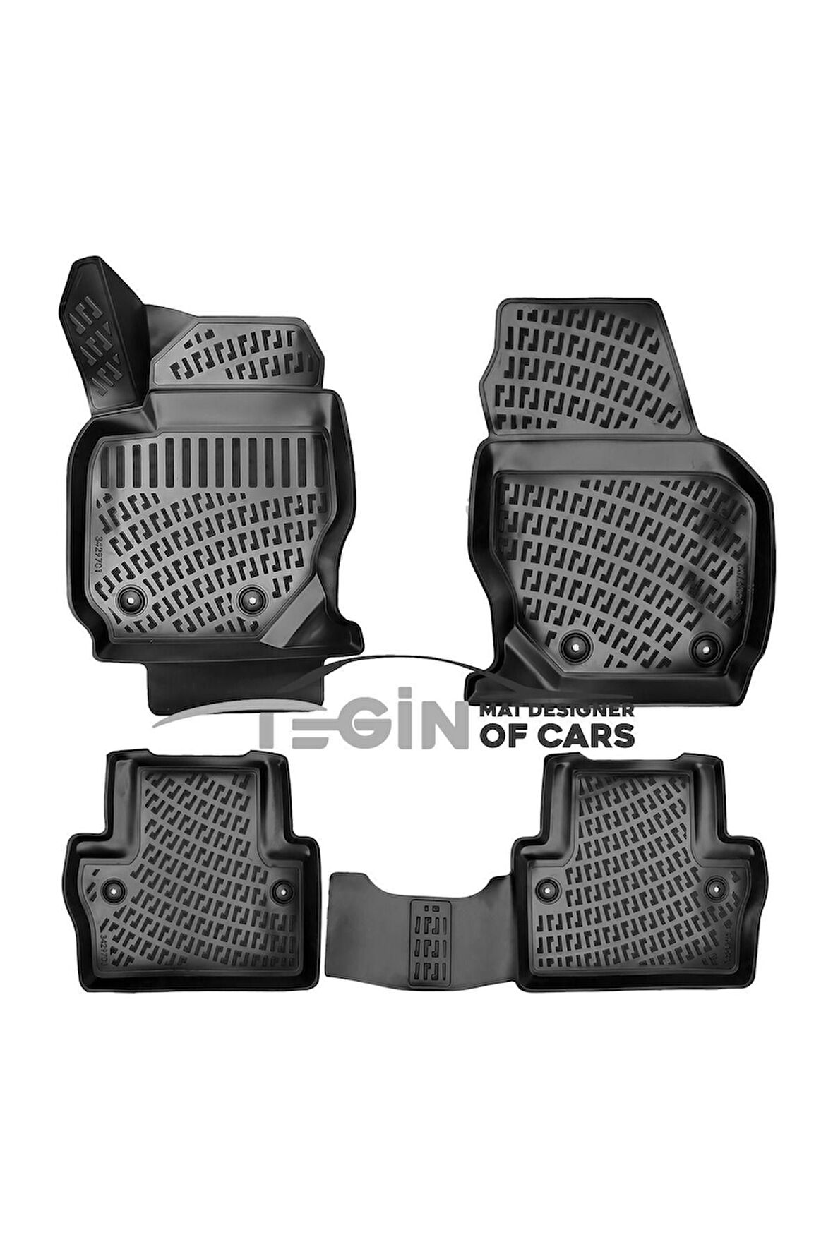 Volvo XC-70 3D Havuzlu Paspas 2007-2016 Siyah