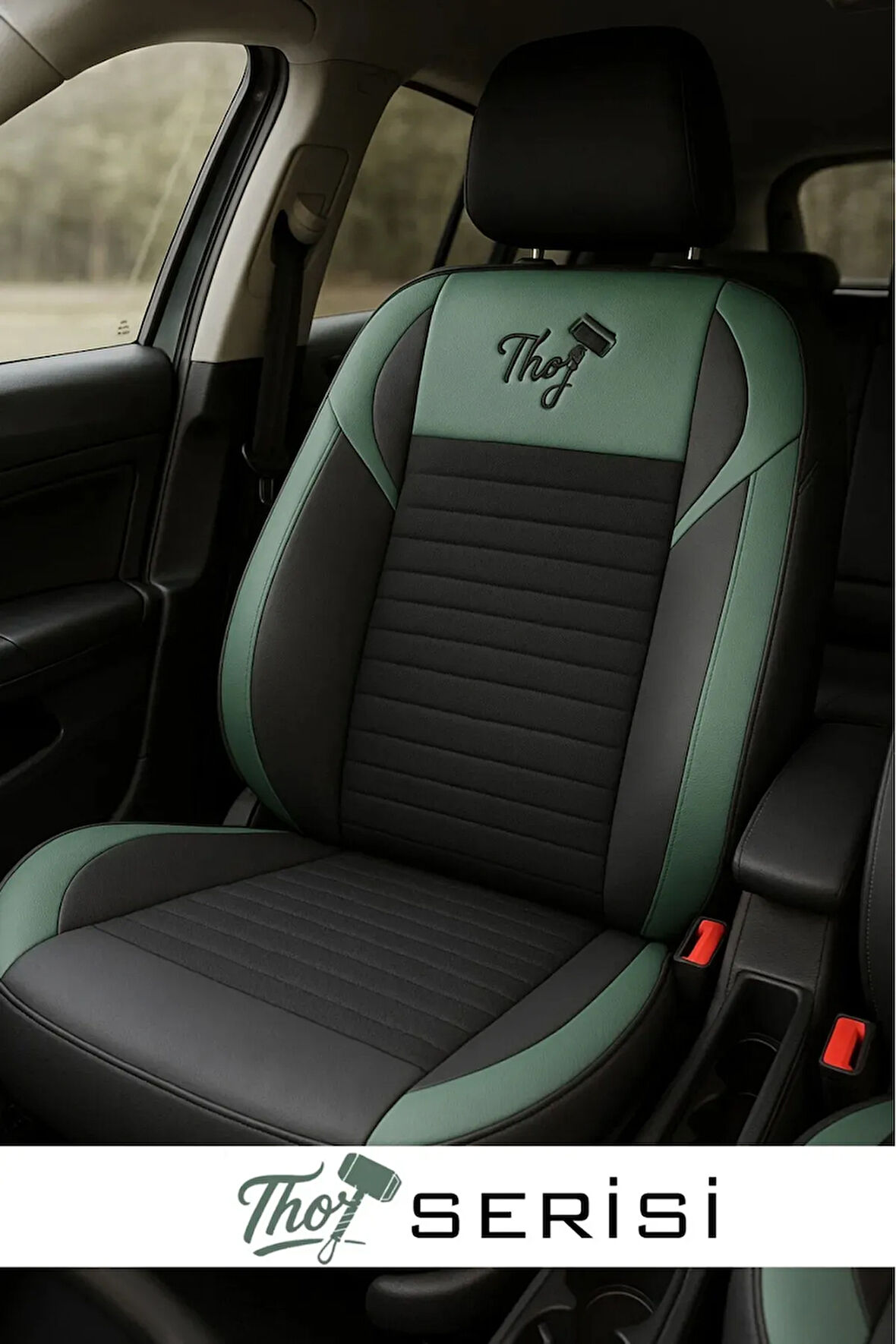 Fiat Regata Weekend 80 Turbo Diesel 1.9 (80 Hp) 1989 UYUMLU THOR SERİSİ TAM SET TAY TÜYÜ OTO KILIF YEŞİL