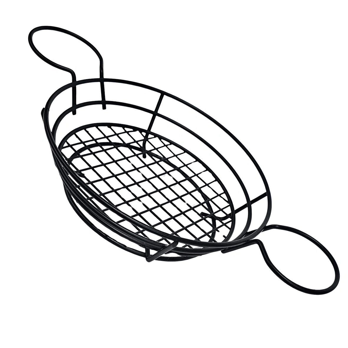 TEKMARKED METAL SOSLUKLU HAMBURGER VE PATATES KIZARTMASI SUNUM SEPETİ