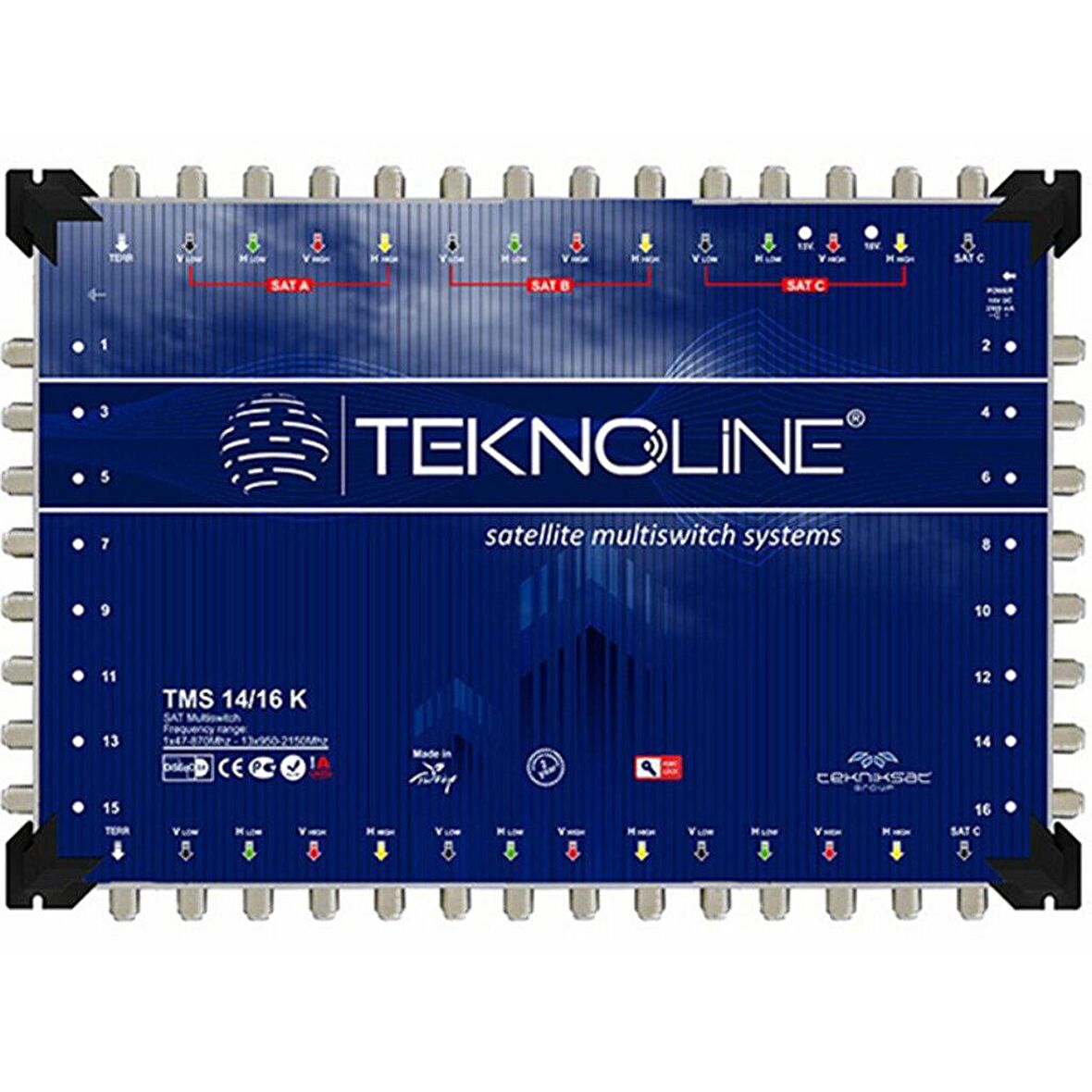 14X16 KASKATLI MULTISWITCH UYDU DAĞITIM SANTRALI TEKNOLINE