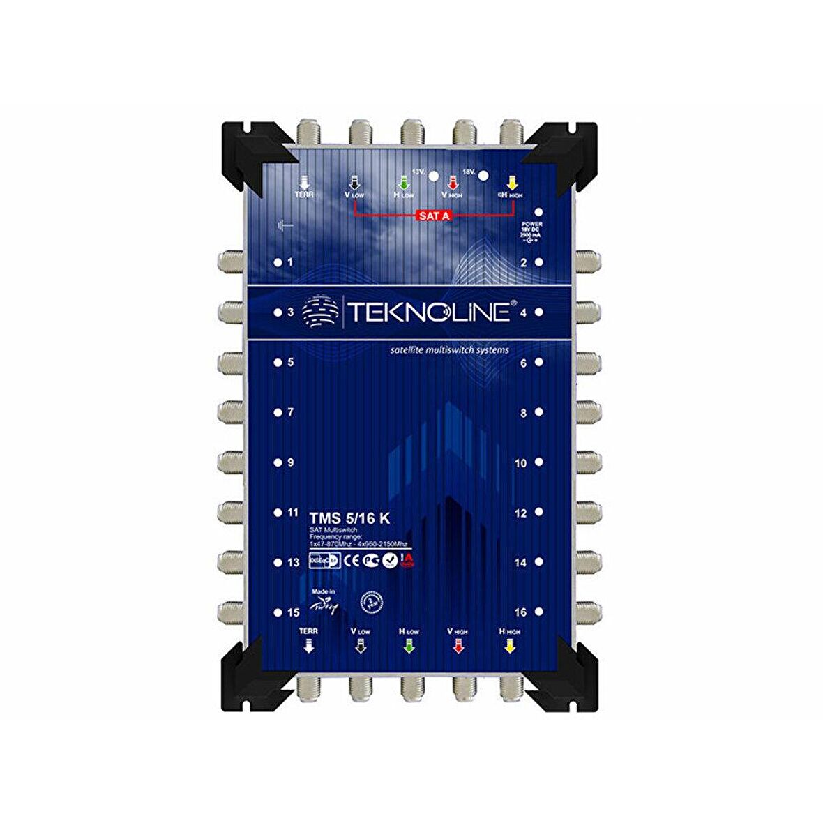 5X16 KASKATLI MULTISWITCH UYDU DAĞITIM SANTRALI TEKNOLINE