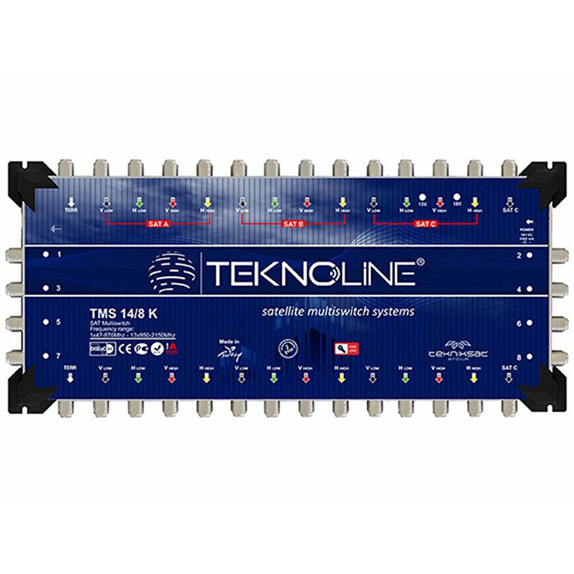 14X8 KASKATLI MULTISWITCH UYDU DAĞITIM SANTRALI TEKNOLINE