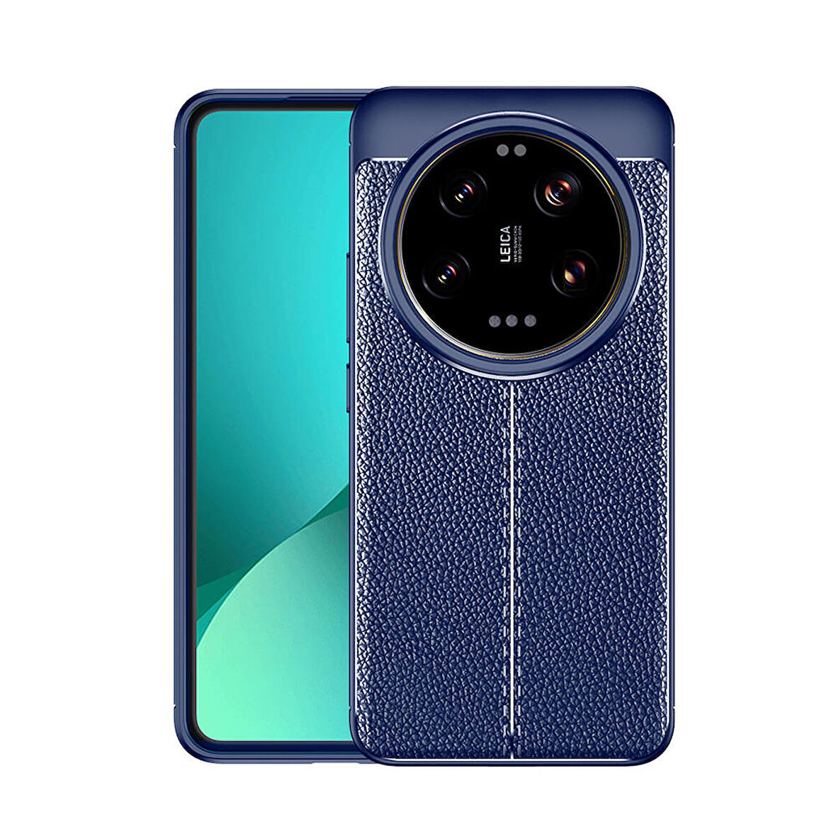 Xiaomi Mi 14 Ultra Kılıf Deri Görünümlü Slim Silikon 