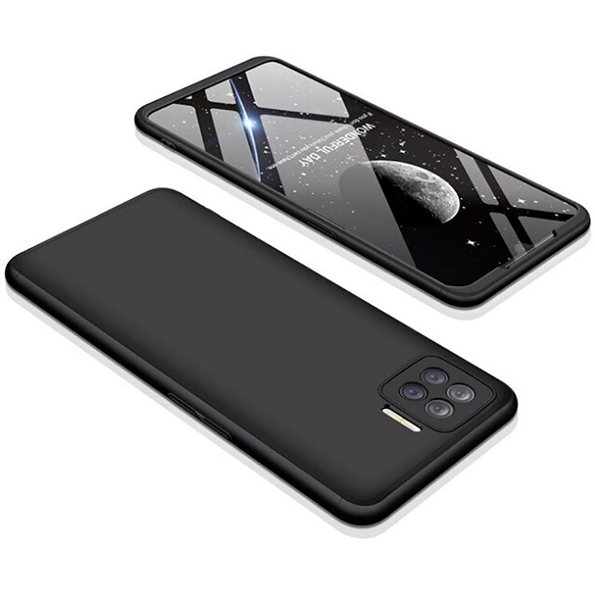 Oppo Reno 4 Lite Kılıf 3 Parça Slim Sert Silikon Kapak AYS