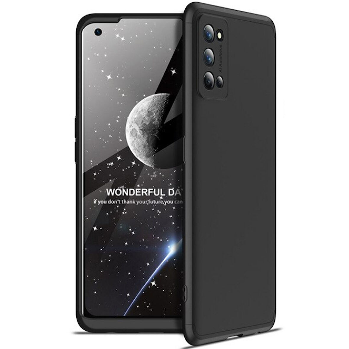 Realme 7 Pro Kılıf 3 Parça Slim Sert Silikon Kapak AYS