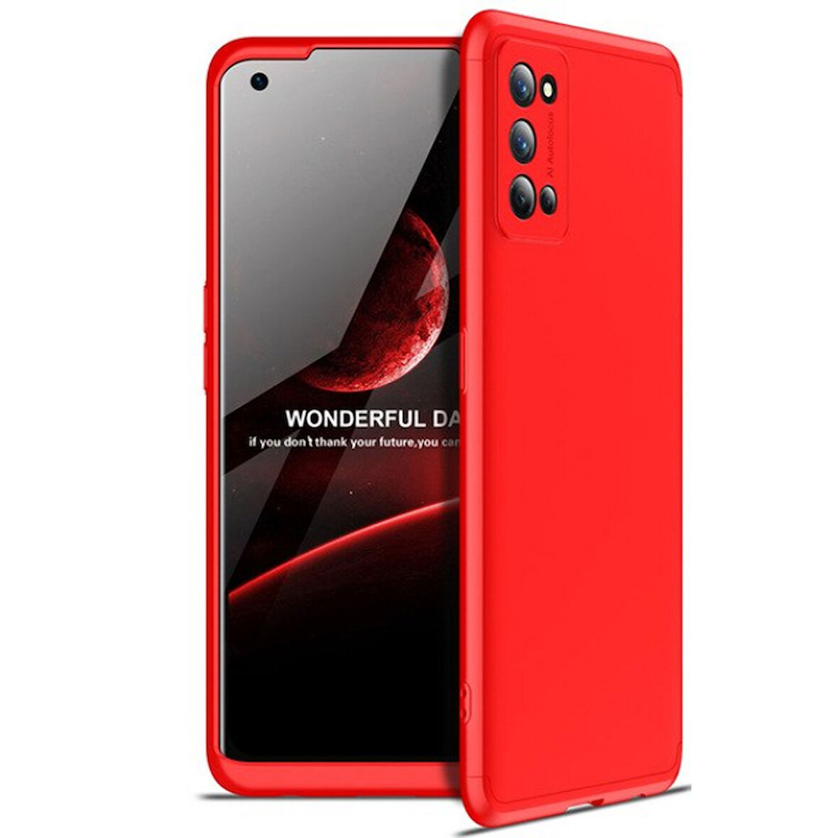 Realme 7 Pro Kılıf 3 Parça Slim Sert Silikon Kapak AYS
