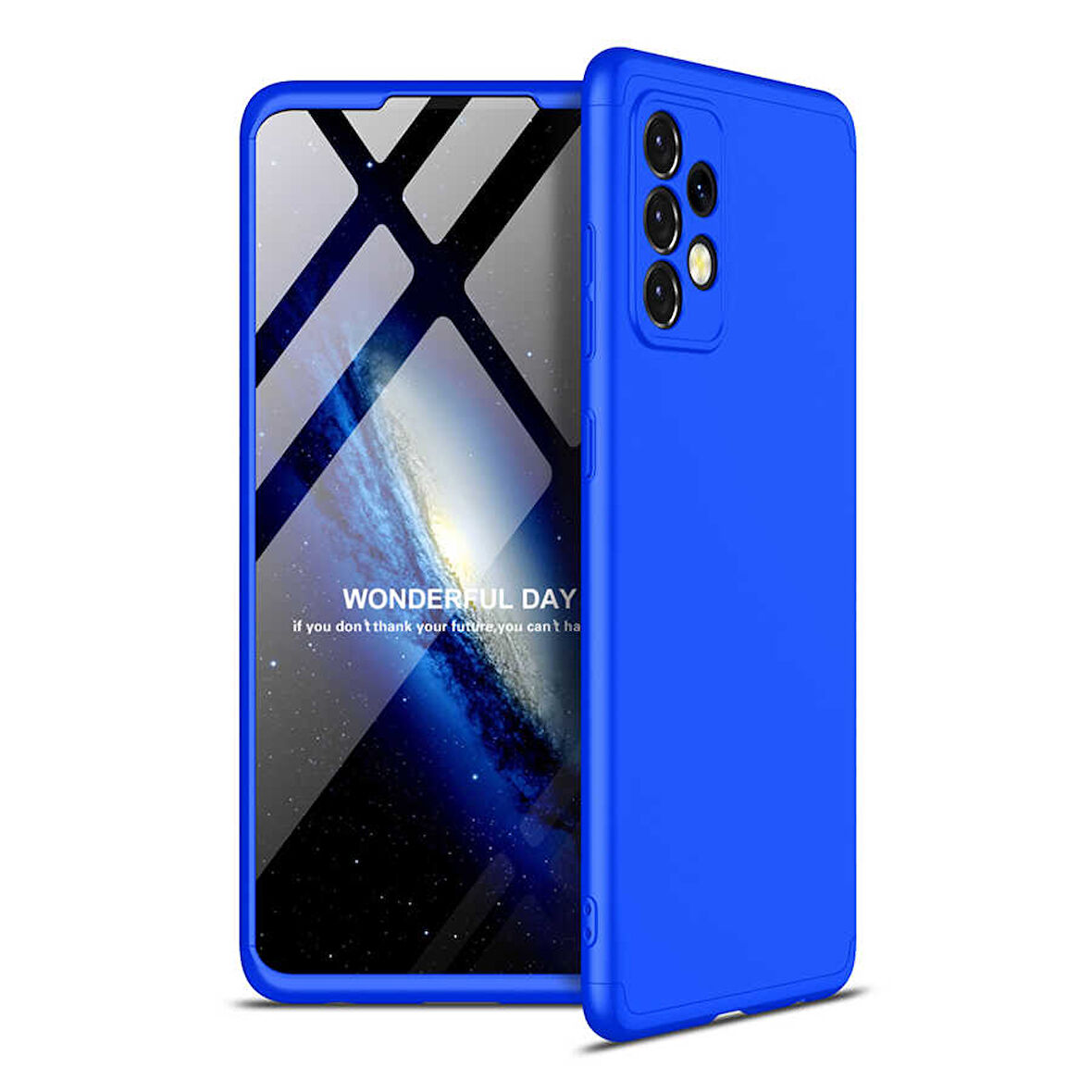 Samsung Galaxy A52 Kılıf 3 Parça Slim Sert Silikon Kapak AYS