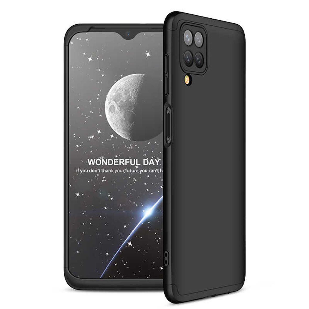 Samsung Galaxy M12 Kılıf 3 Parça Slim Sert Silikon Kapak AYS