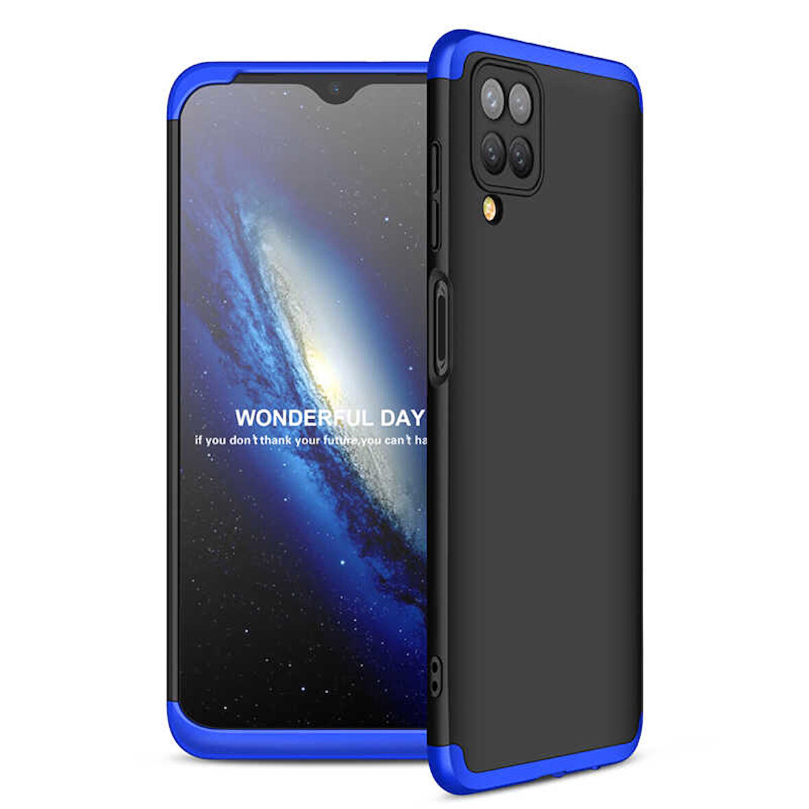 Samsung Galaxy M12 Kılıf 3 Parça Slim Sert Silikon Kapak AYS
