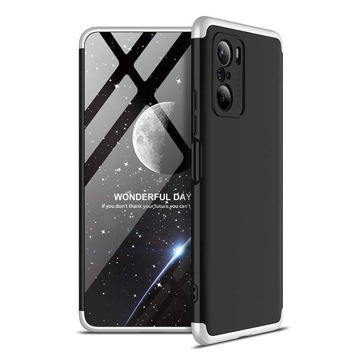 Xiaomi Poco F3 Kılıf 3 Parça Slim Sert Silikon Kapak AYS