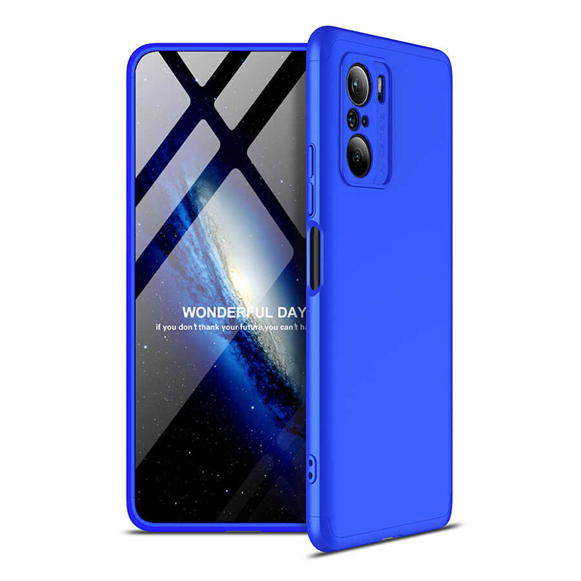 Xiaomi Poco F3 Kılıf 3 Parça Slim Sert Silikon Kapak AYS