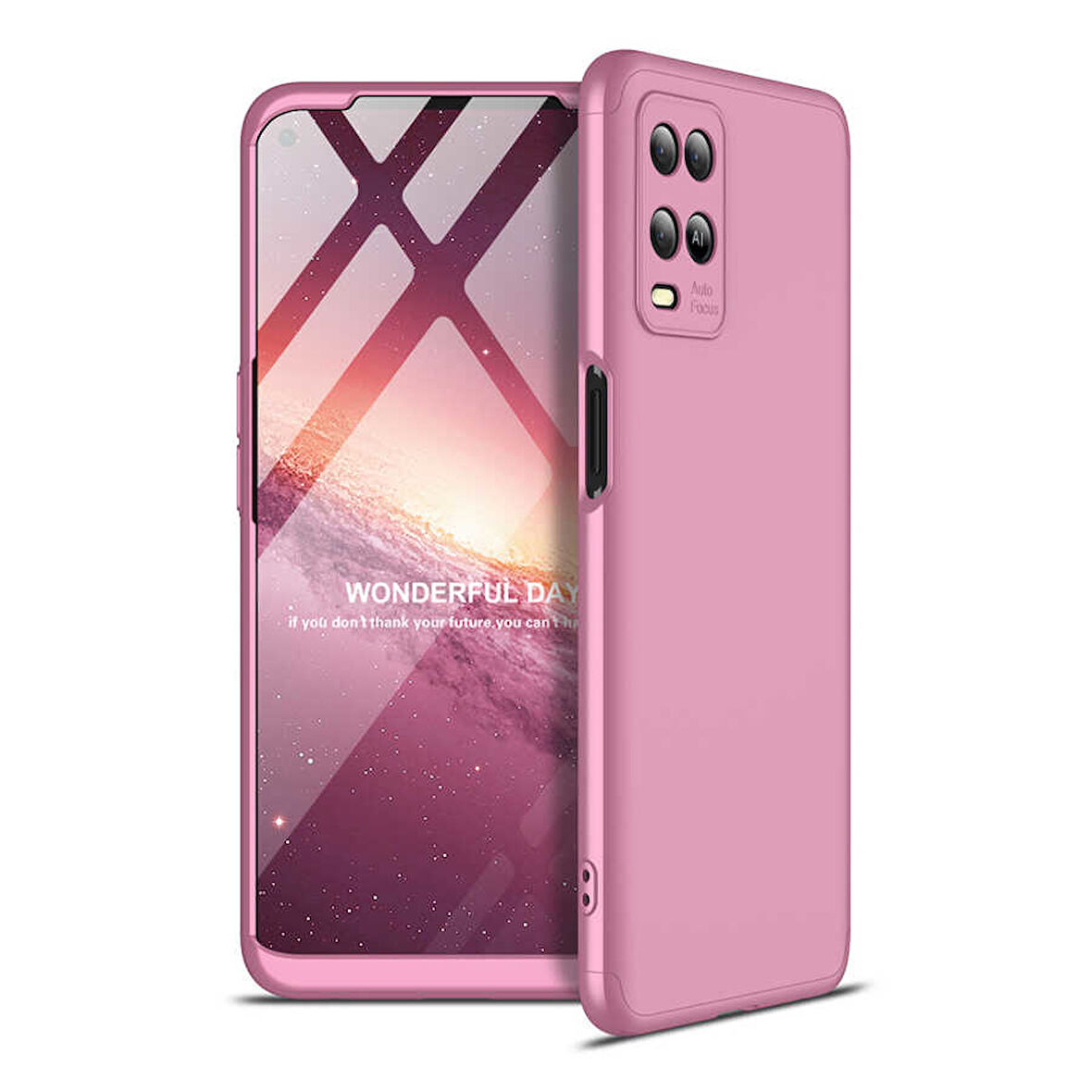 Oppo A54 4G Kılıf 3 Parça Slim Sert Silikon Kapak AYS