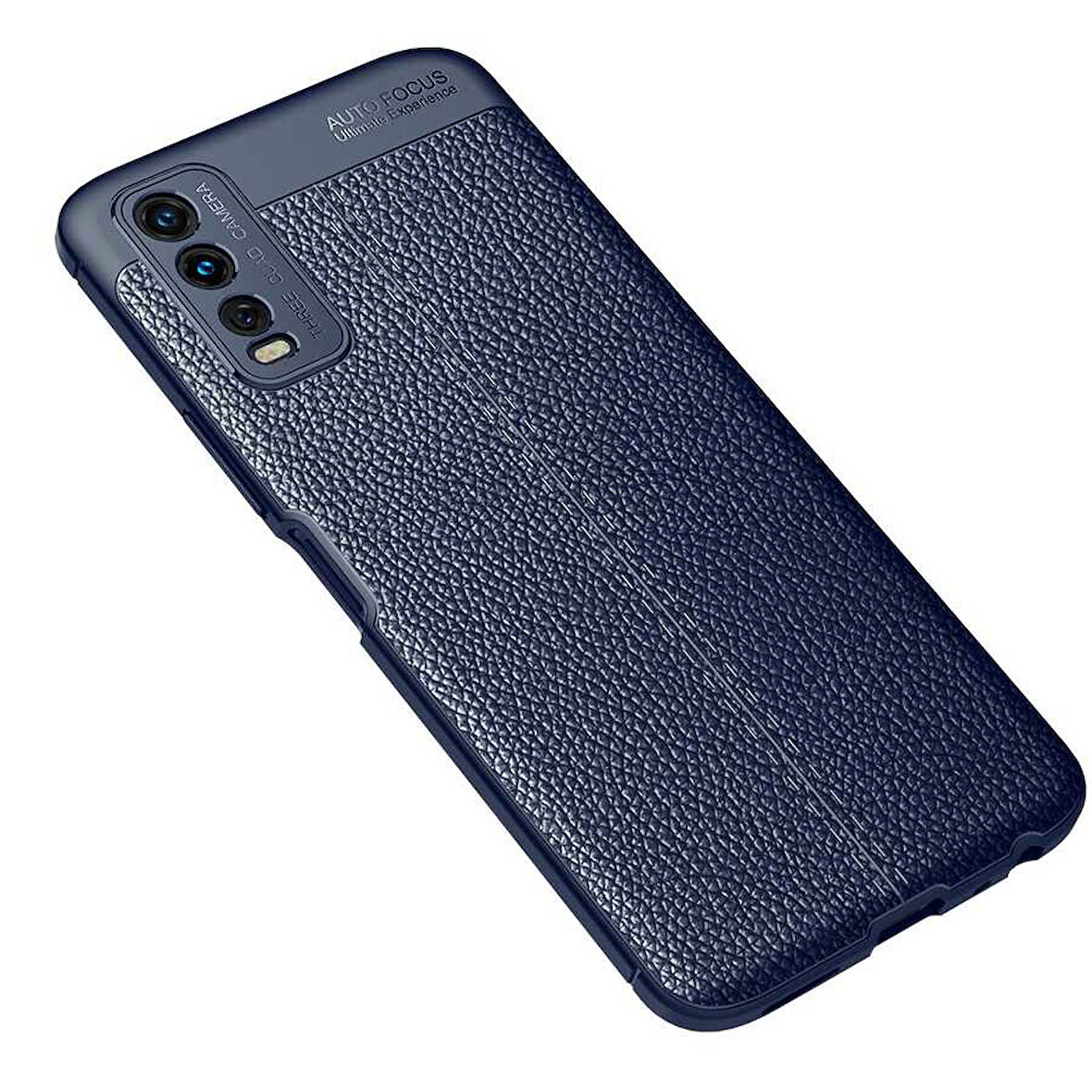 Vivo Y20 Kılıf Deri Görünümlü Slim Silikon 