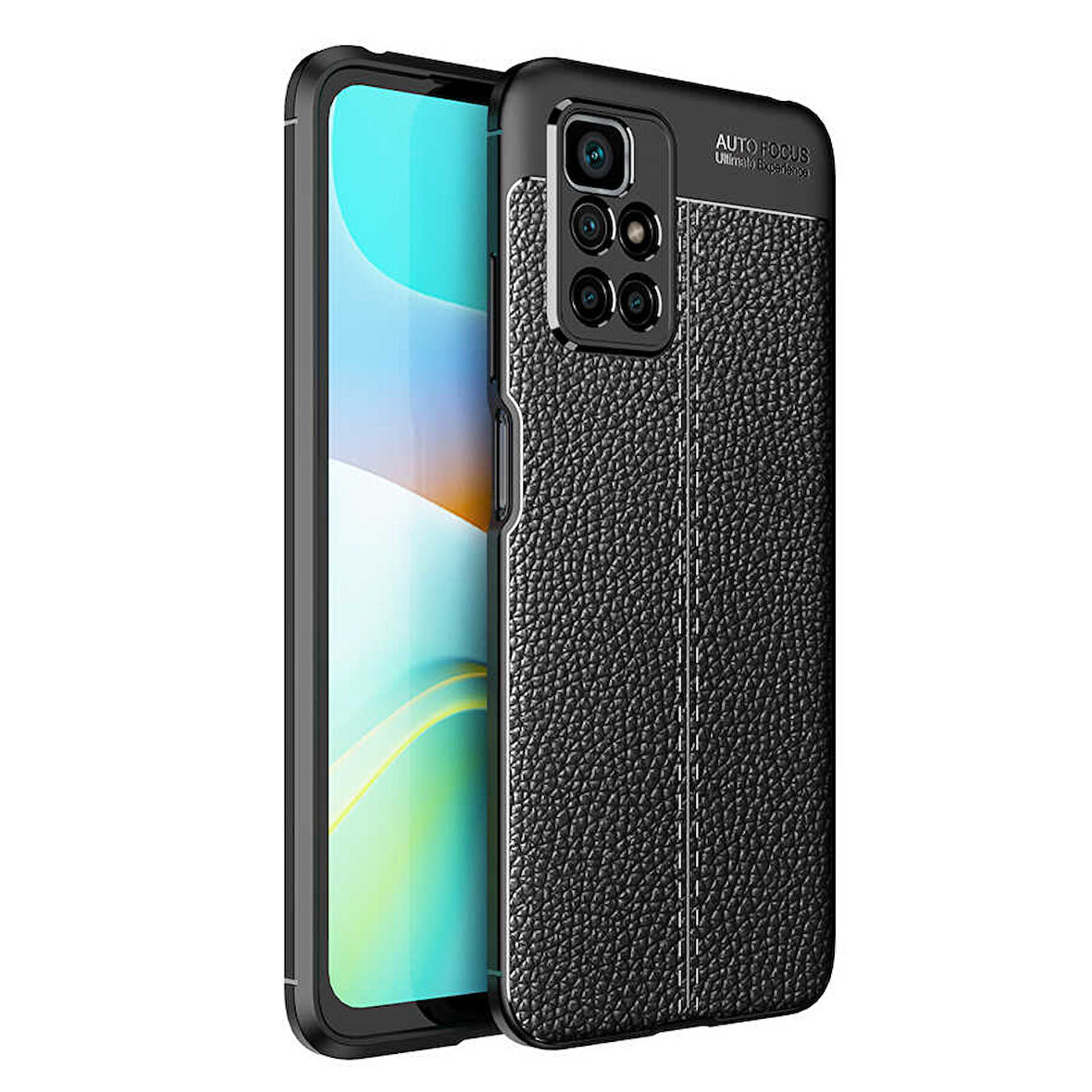 Xiaomi Redmi 10 Kılıf Deri Görünümlü Slim Silikon 