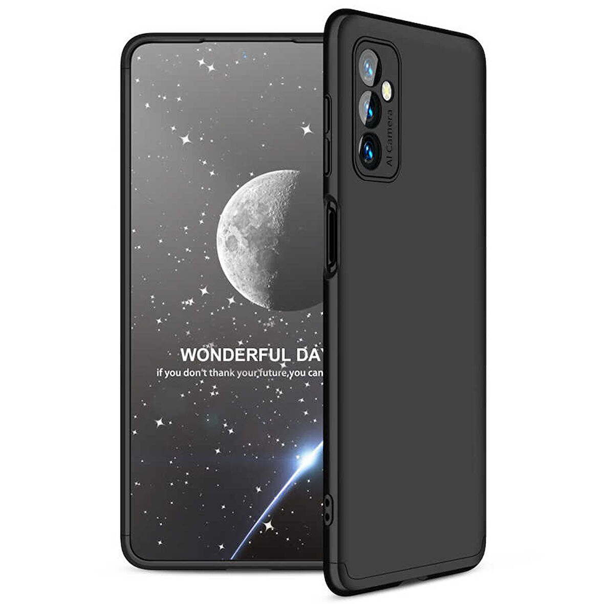 Samsung Galaxy M52 Kılıf 3 Parça Slim Sert Silikon Kapak AYS