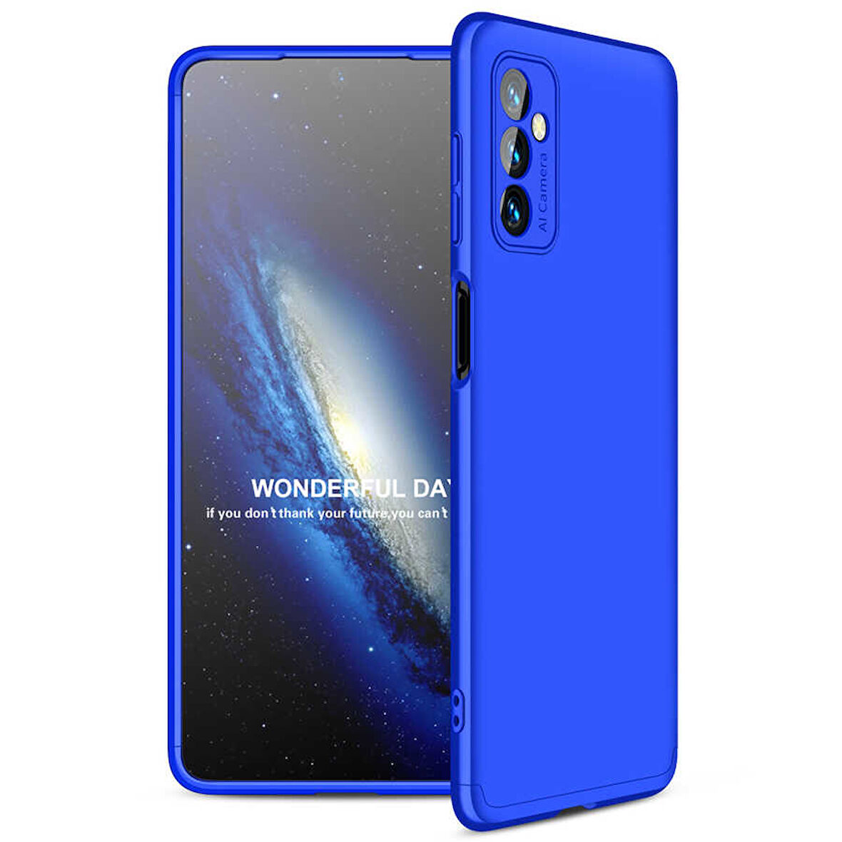 Samsung Galaxy M52 Kılıf 3 Parça Slim Sert Silikon Kapak AYS