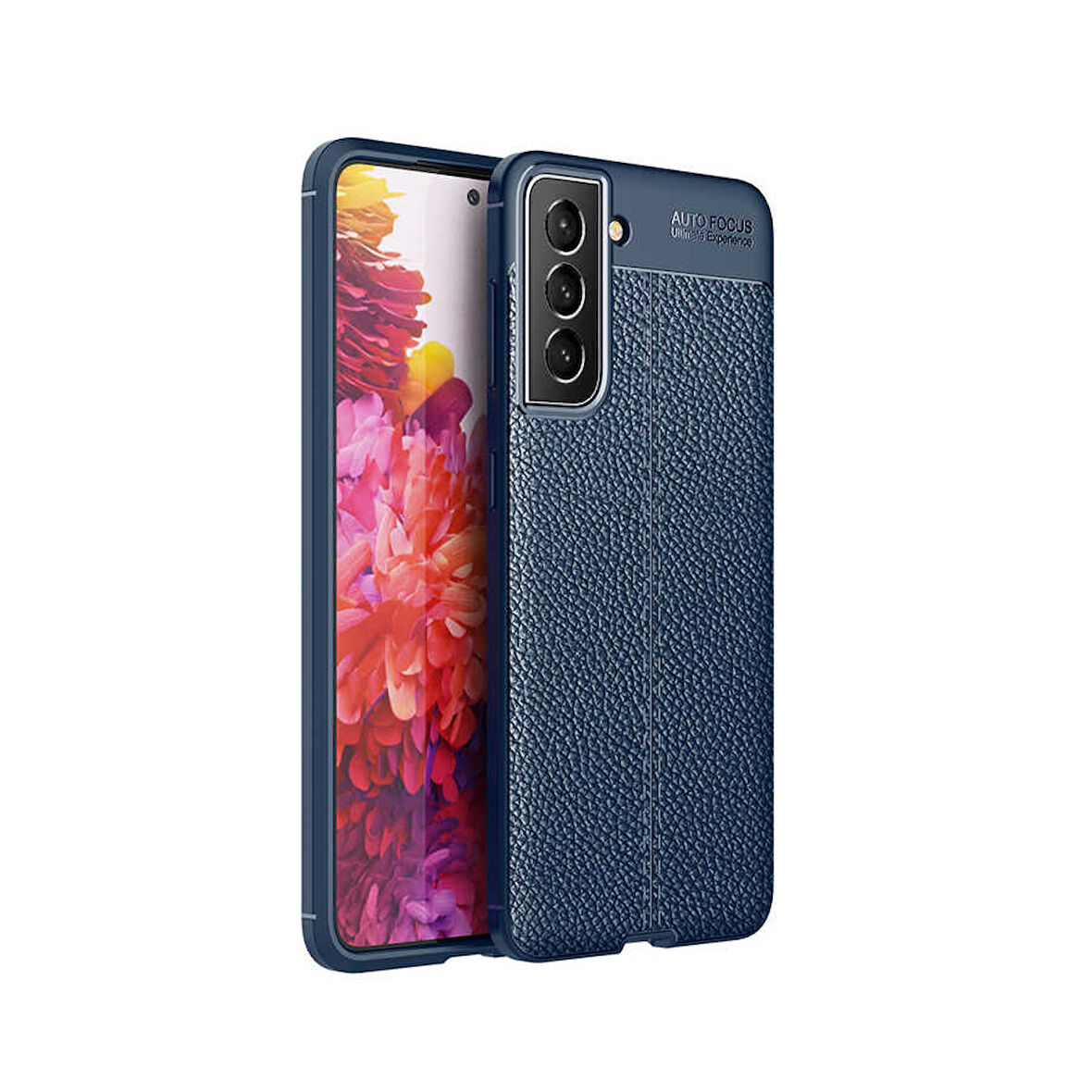 Samsung Galaxy S22 Kılıf Deri Görünümlü Slim Silikon 