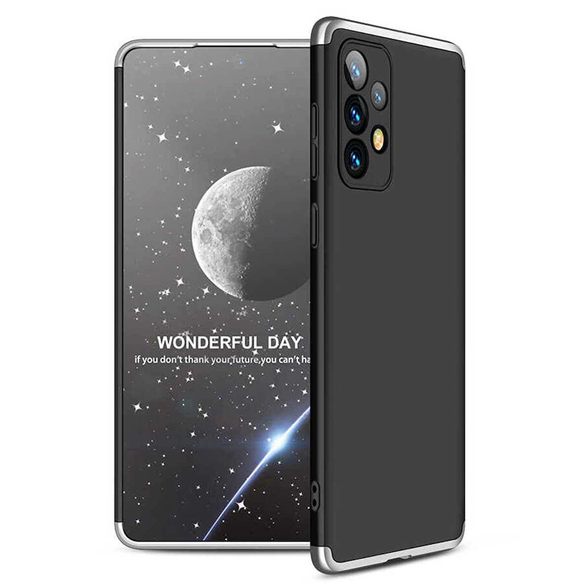 Samsung Galaxy A73 Kılıf 3 Parça Slim Sert Silikon Kapak AYS