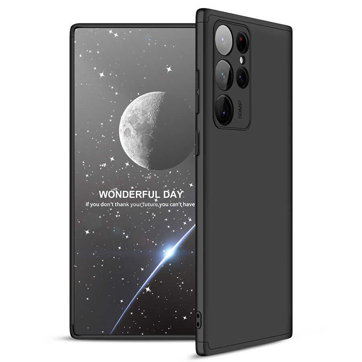 Samsung Galaxy S22 Ultra Kılıf 3 Parça Slim Sert Silikon Kapak AYS