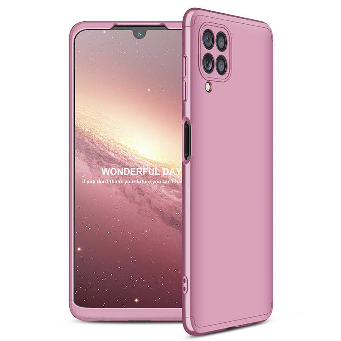 Samsung Galaxy M32 Kılıf 3 Parça Slim Sert Silikon Kapak AYS