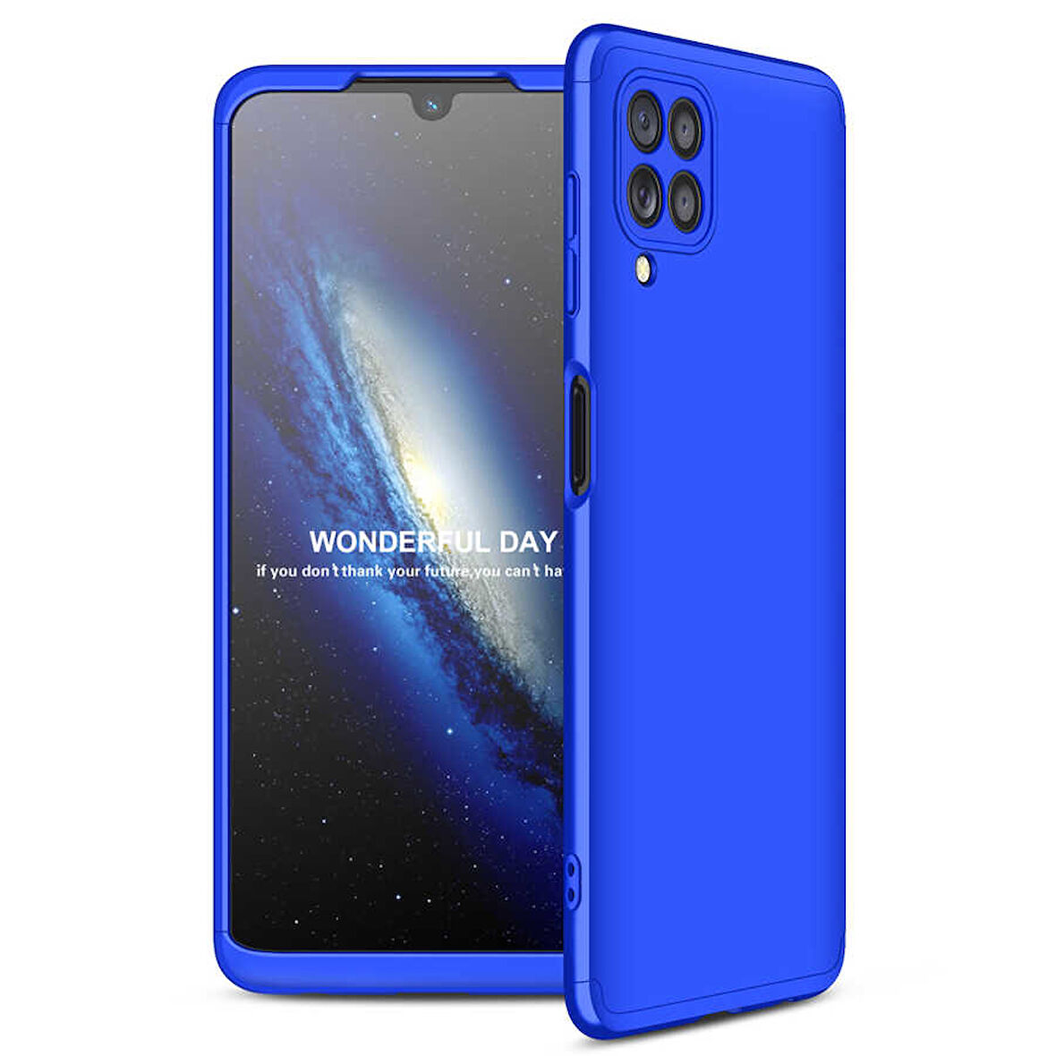Samsung Galaxy M22 Kılıf 3 Parça Slim Sert Silikon Kapak AYS