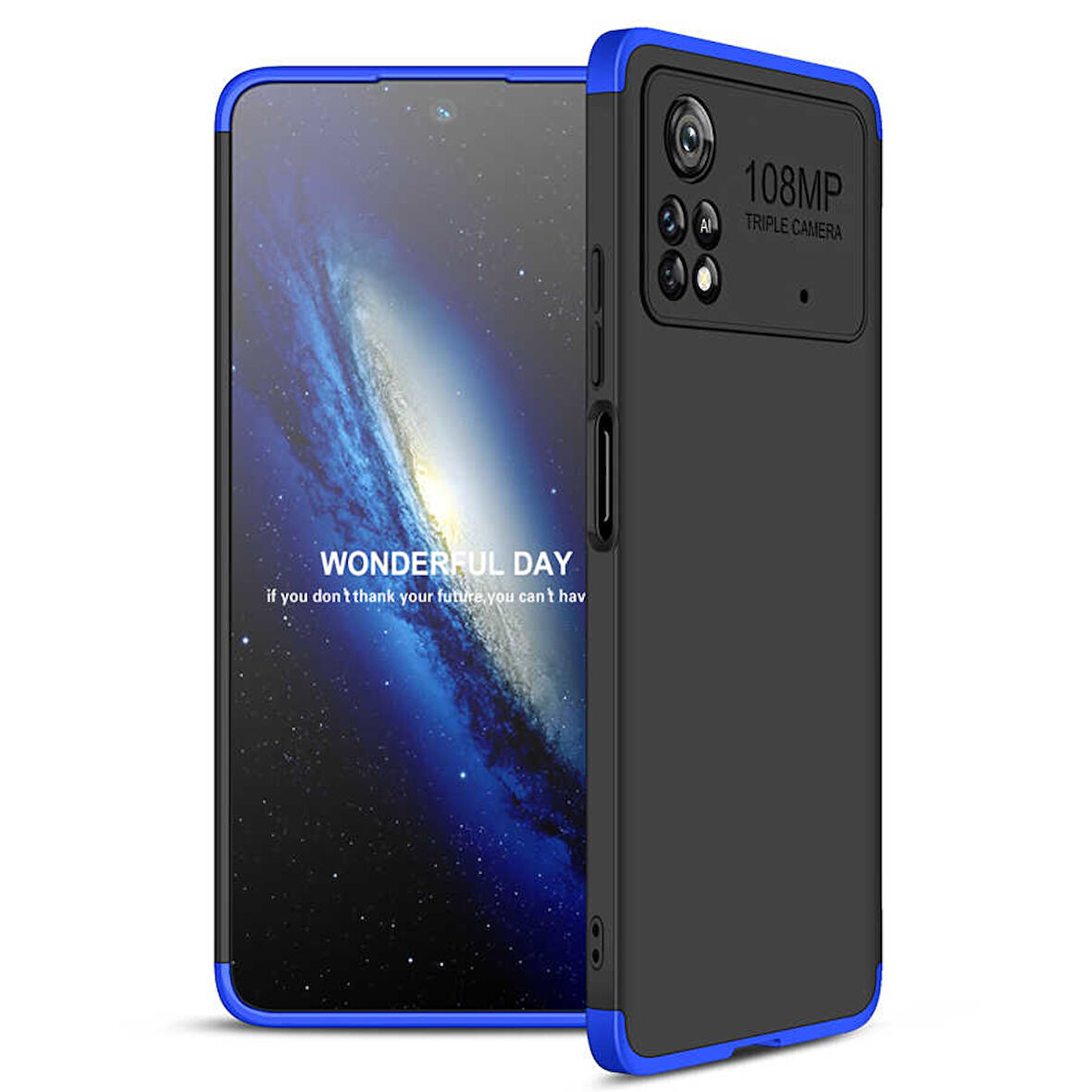 Xiaomi Poco X4 Pro 5G Kılıf 3 Parça Slim Sert Silikon Kapak AYS
